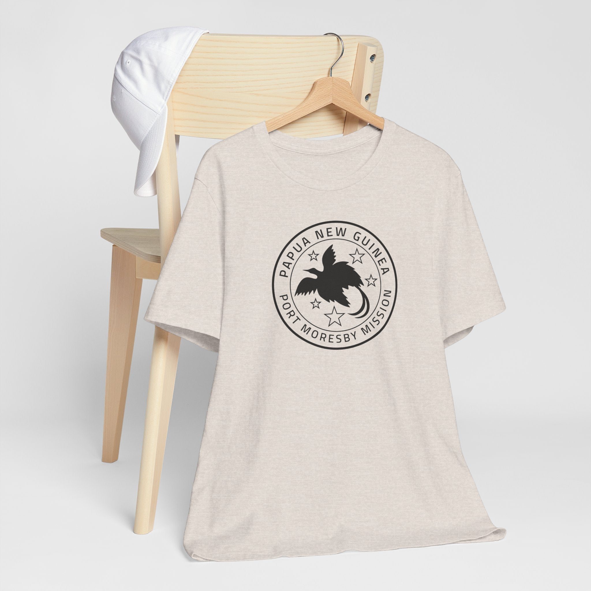 Papua New Guinea Port Moresby Mission Circular Monochrome Logo T-Shirt - Mission Wishlist - LDS Missionary Gift Store