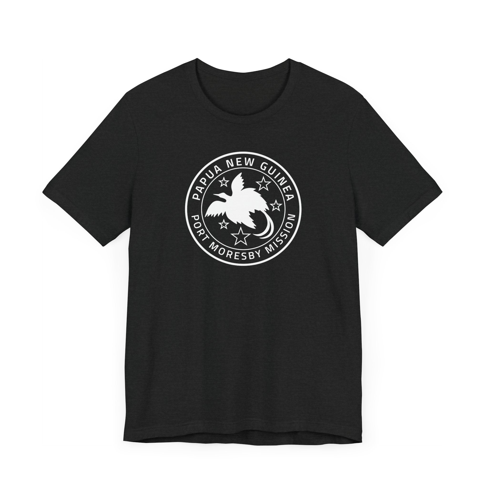 Papua New Guinea Port Moresby Mission Circular Monochrome Logo T-Shirt - Mission Wishlist - LDS Missionary Gift Store