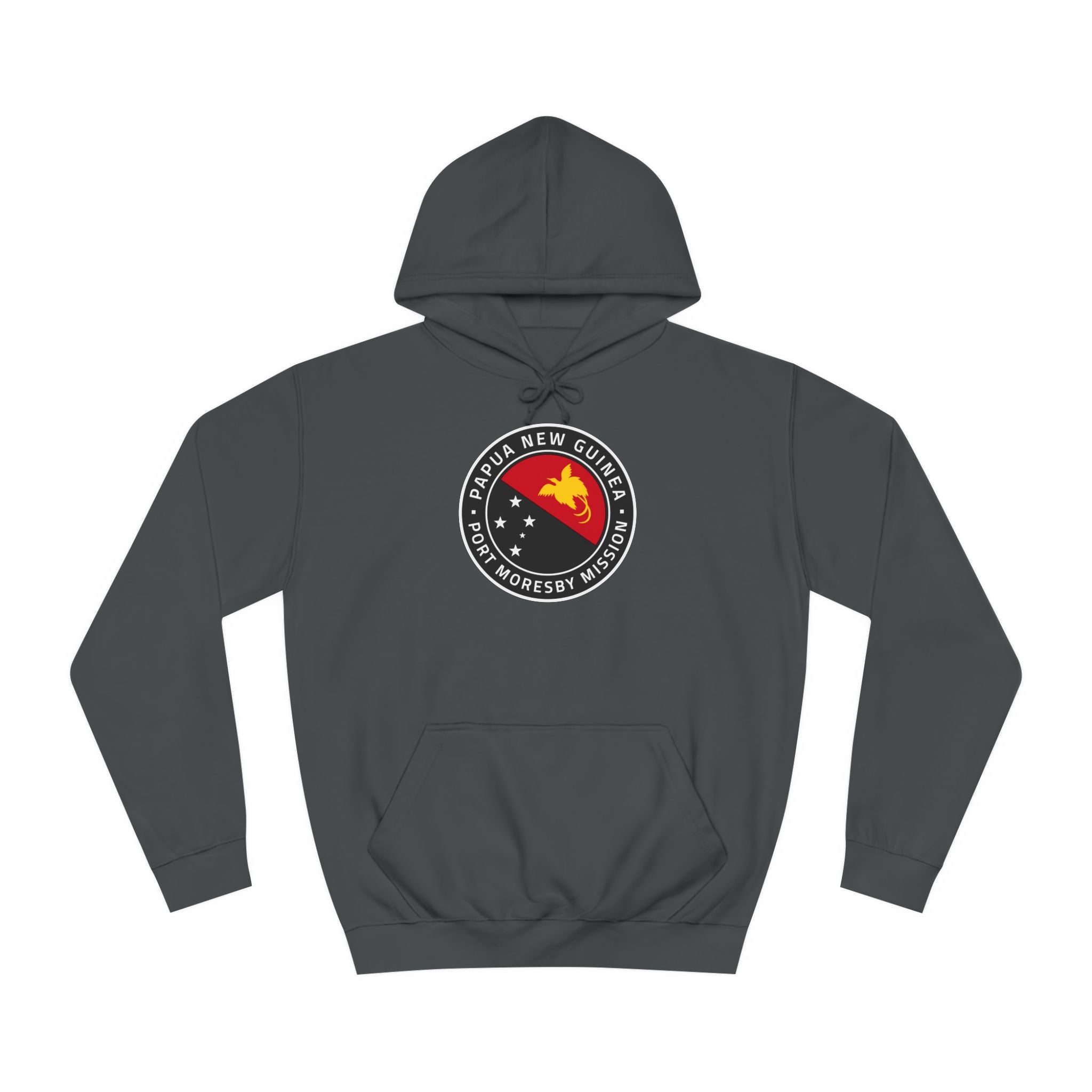 Papua New Guinea Port Moresby Mission Flag Logo (Black Border) College Hoodie - Mission Wishlist - LDS Missionary Gift Store