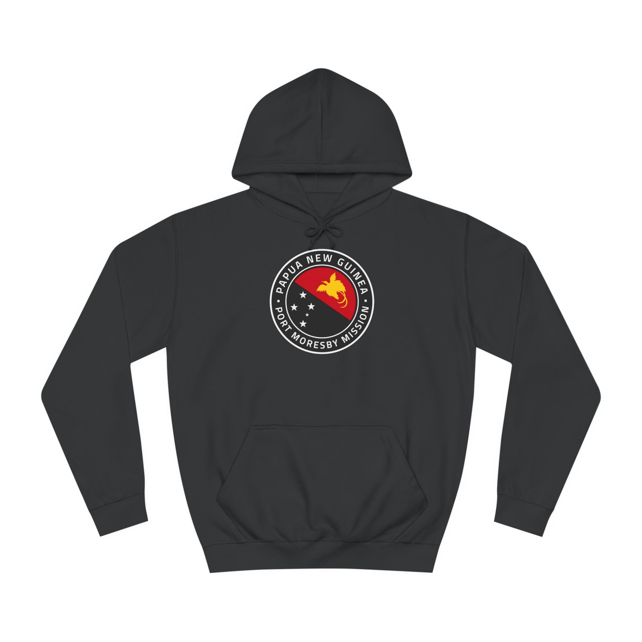 Papua New Guinea Port Moresby Mission Flag Logo (Black Border) College Hoodie - Mission Wishlist - LDS Missionary Gift Store