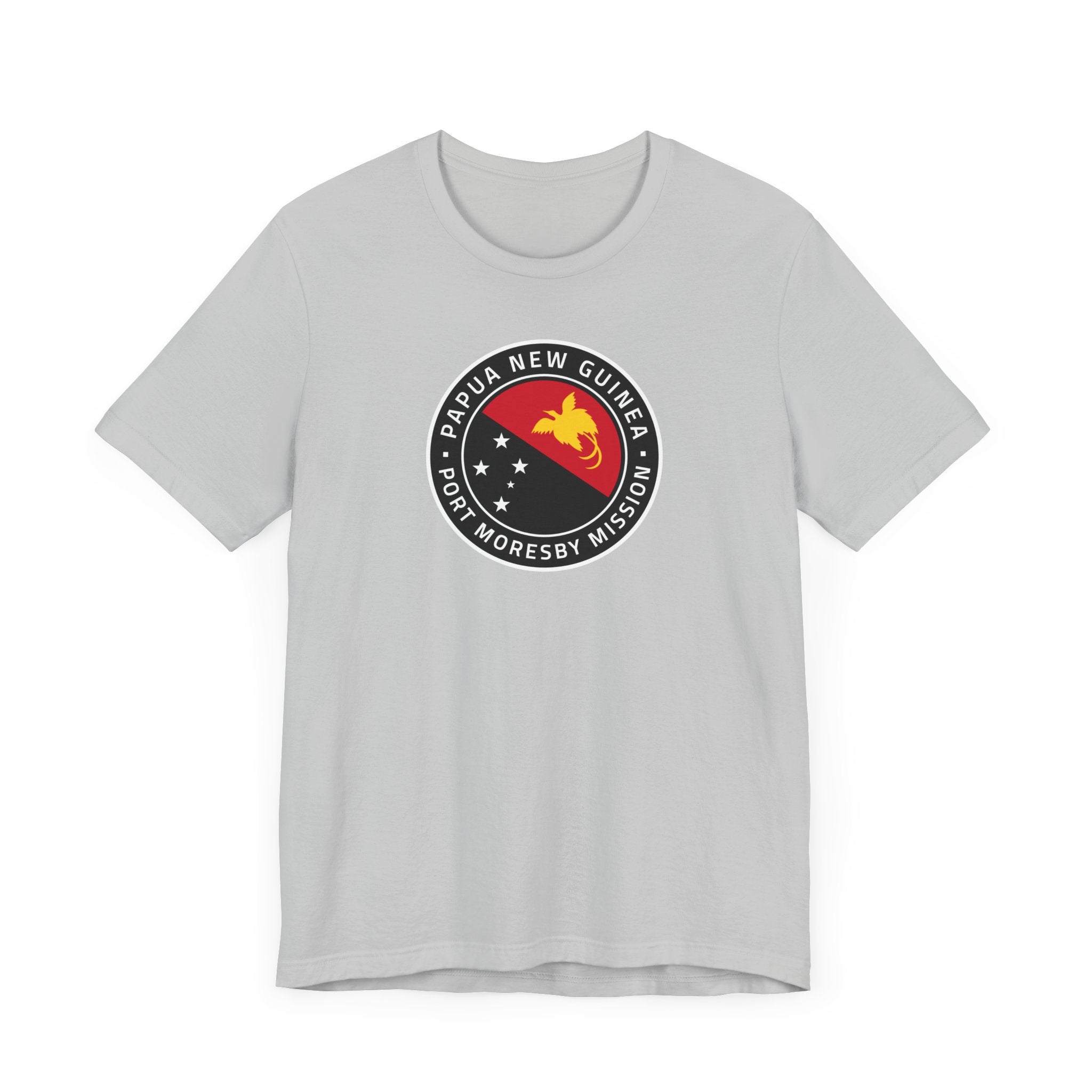 Papua New Guinea Port Moresby Mission Flag Logo (Black Border) T-shirt - Mission Wishlist - LDS Missionary Gift Store