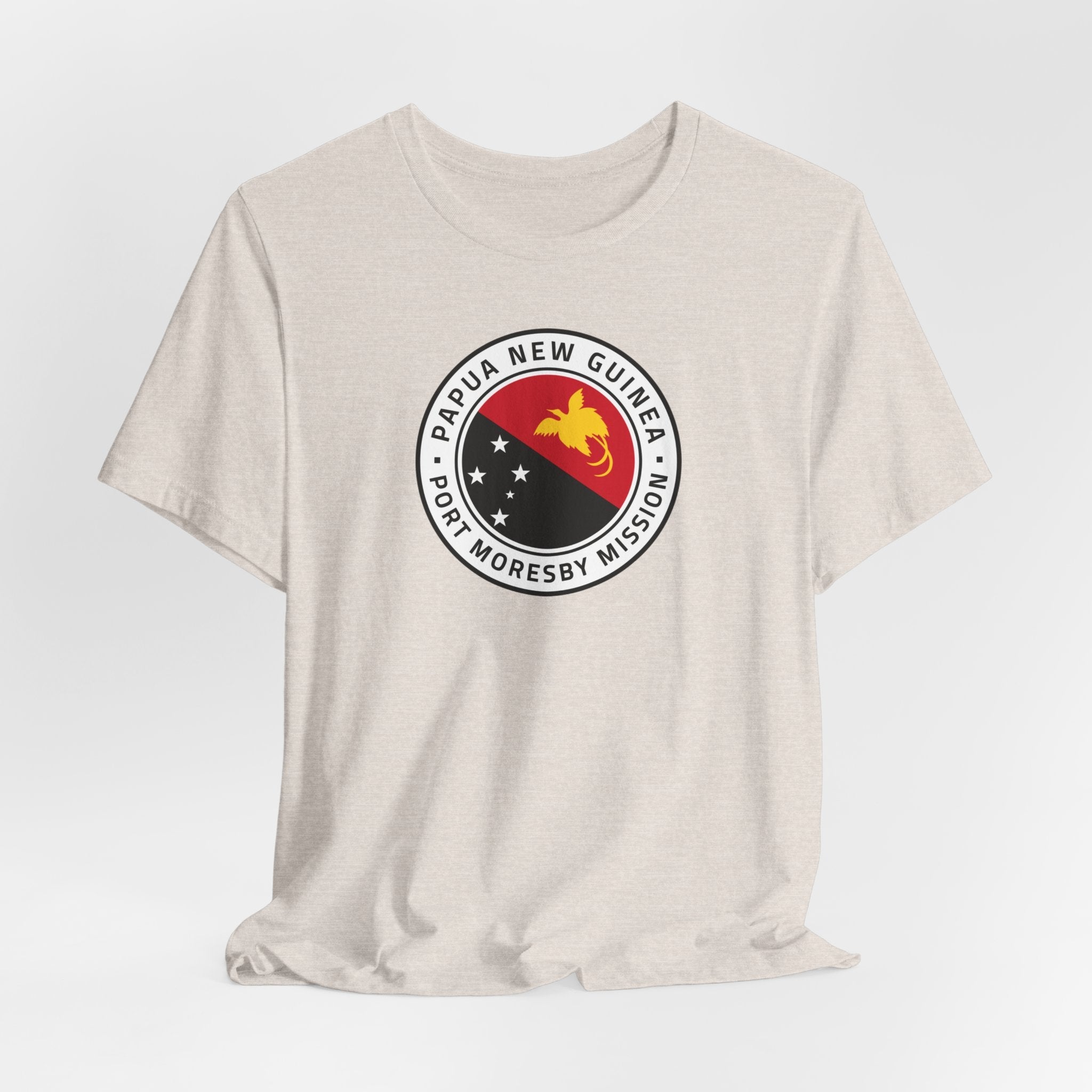 Papua New Guinea Port Moresby Mission Flag Logo (White Border) T-shirt - Mission Wishlist - LDS Missionary Gift Store