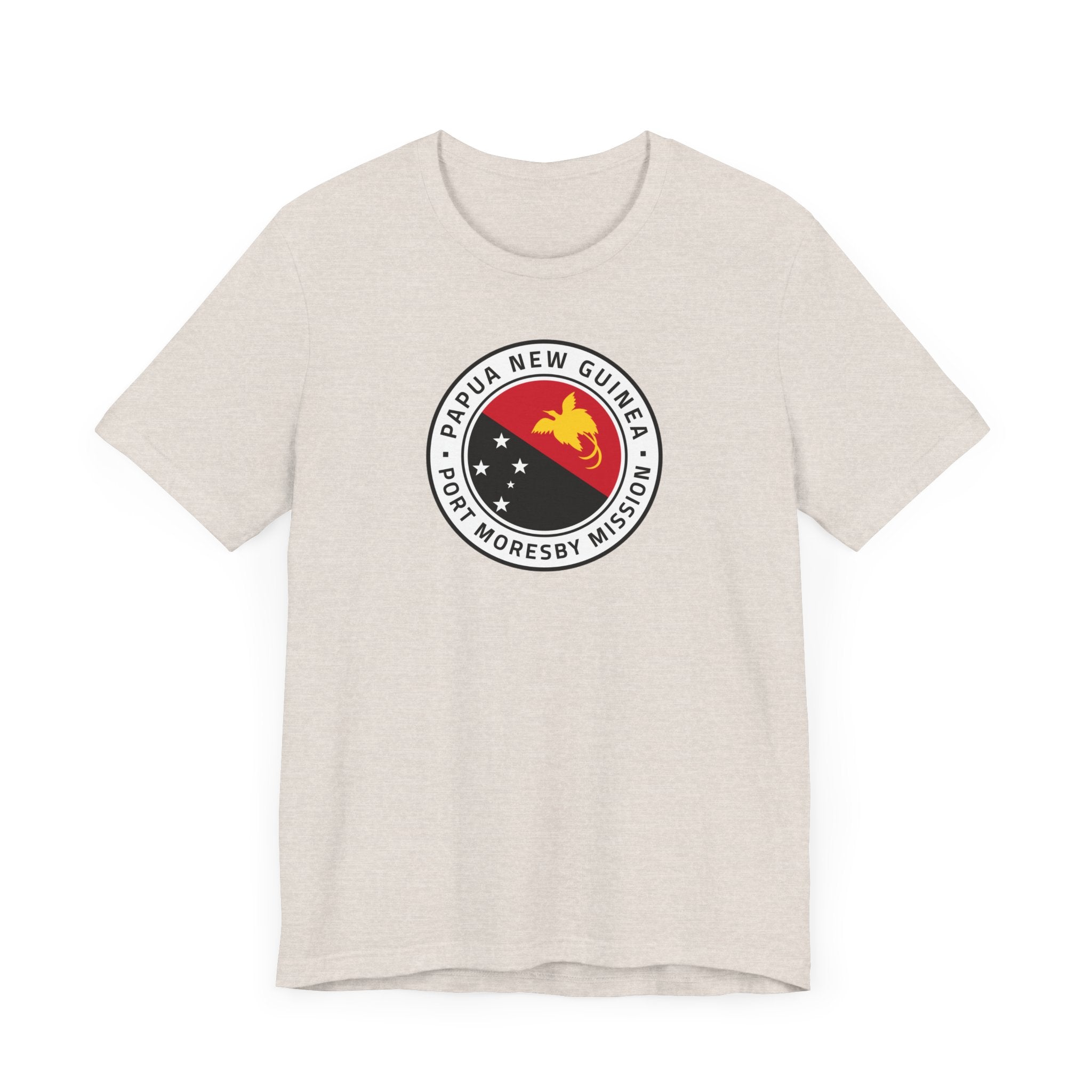 Papua New Guinea Port Moresby Mission Flag Logo (White Border) T-shirt - Mission Wishlist - LDS Missionary Gift Store
