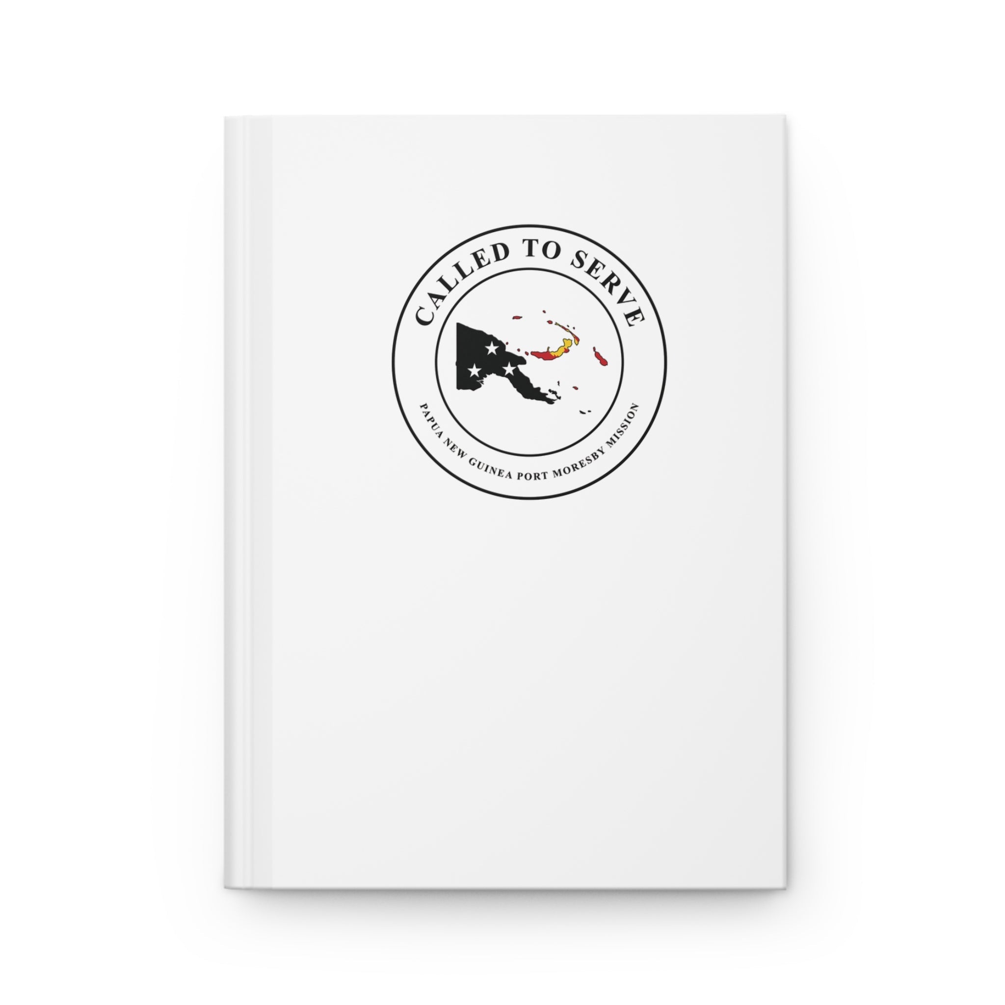 Papua New Guinea Port Moresby Mission Flag Map Called to Serve White Hardcover Journal Matte - Mission Wishlist - LDS Missionary Gift Store