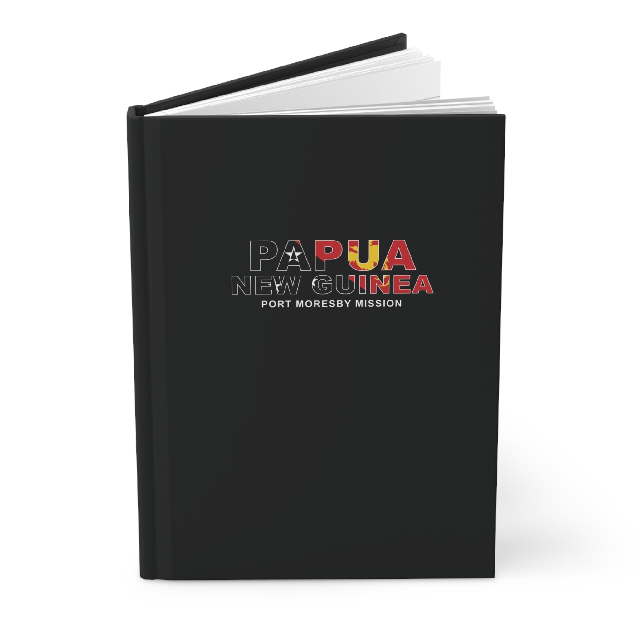 Papua New Guinea Port Moresby Mission Flag Title Black Hardcover Journal Matte - Mission Wishlist - LDS Missionary Gift Store
