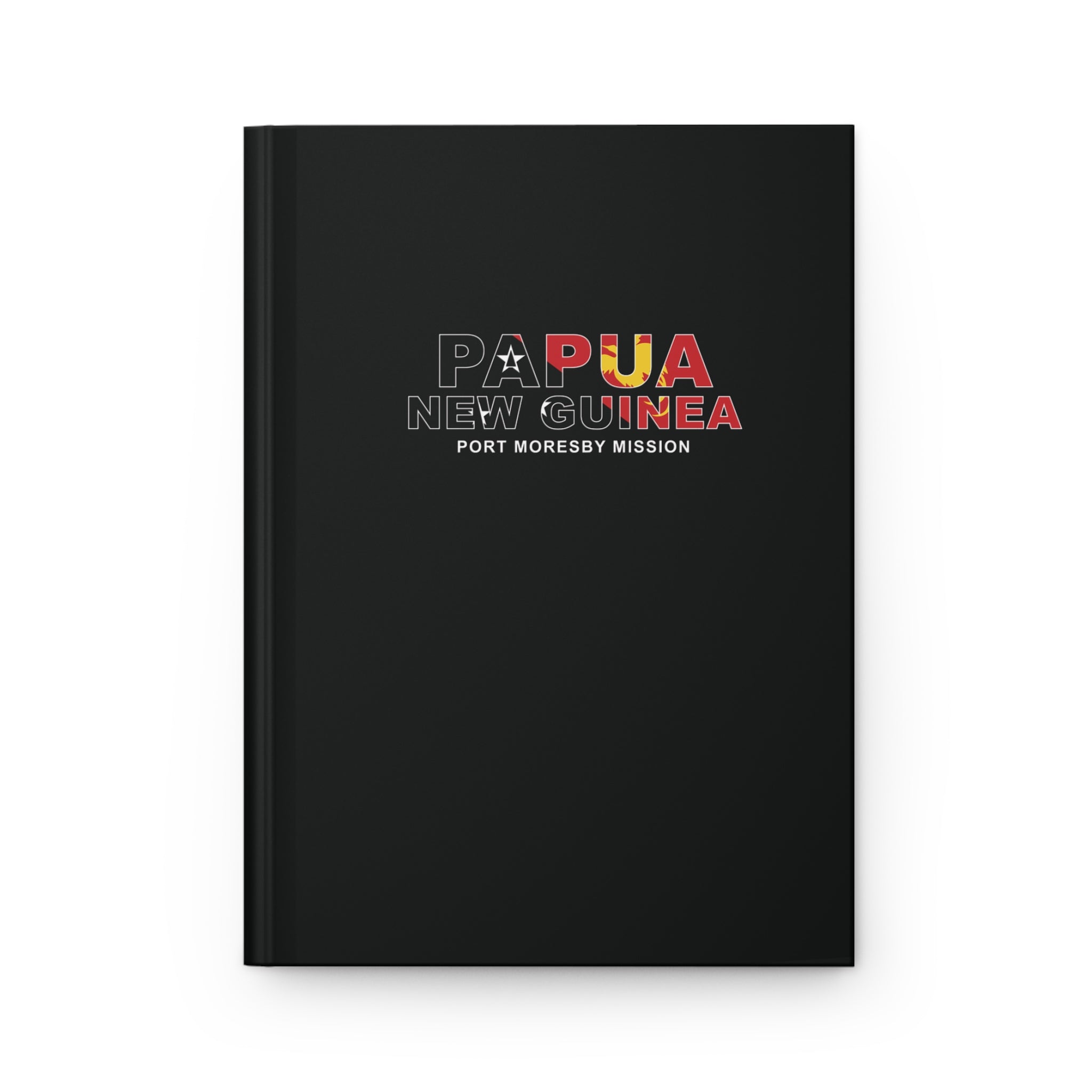 Papua New Guinea Port Moresby Mission Flag Title Black Hardcover Journal Matte - Mission Wishlist - LDS Missionary Gift Store