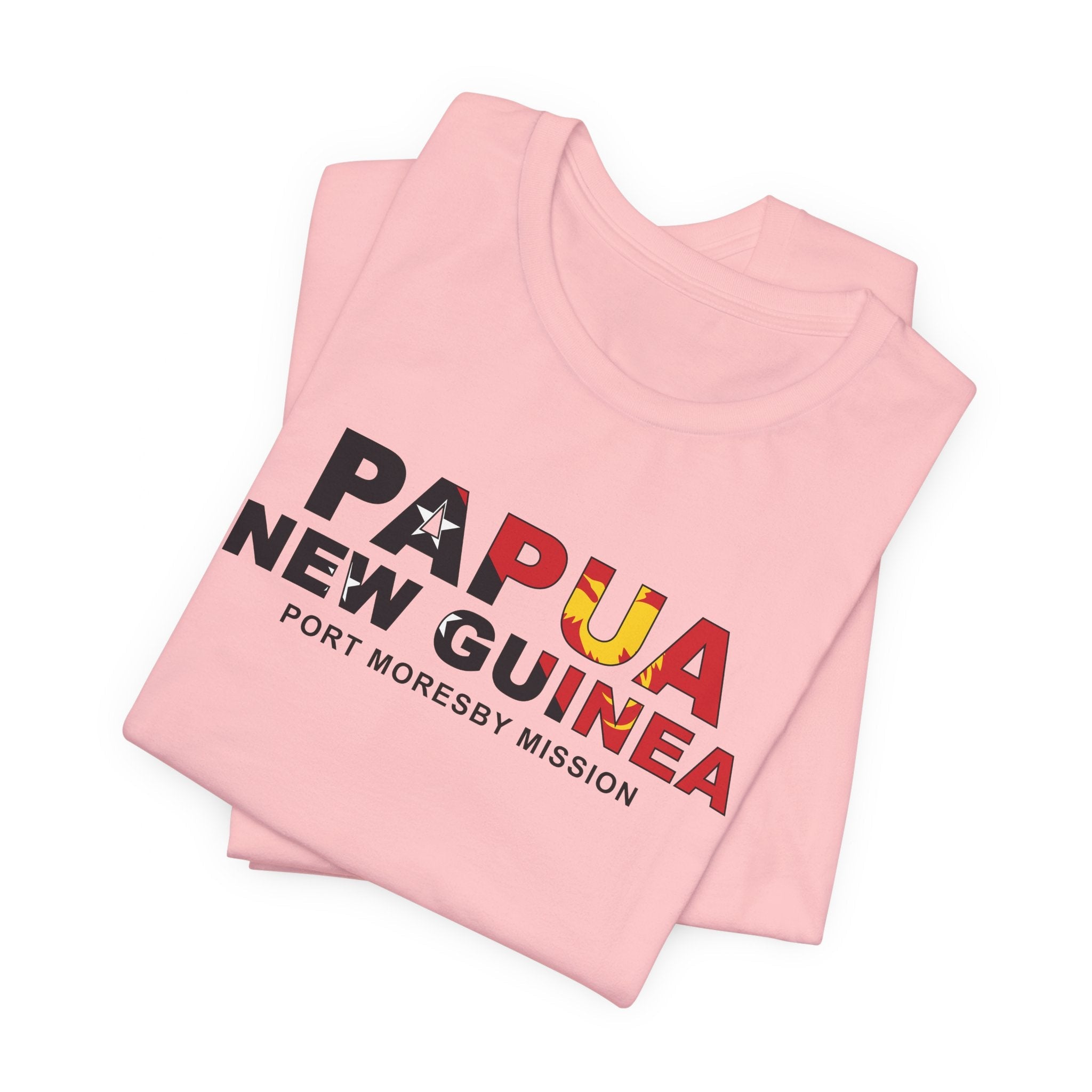 Papua New Guinea Port Moresby Mission Flag Title T-shirt - Mission Wishlist - LDS Missionary Gift Store