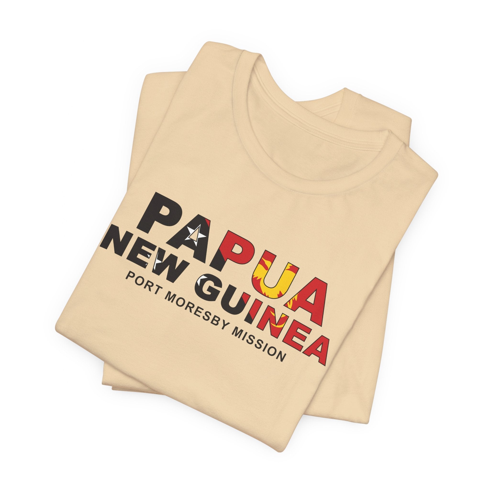 Papua New Guinea Port Moresby Mission Flag Title T-shirt - Mission Wishlist - LDS Missionary Gift Store