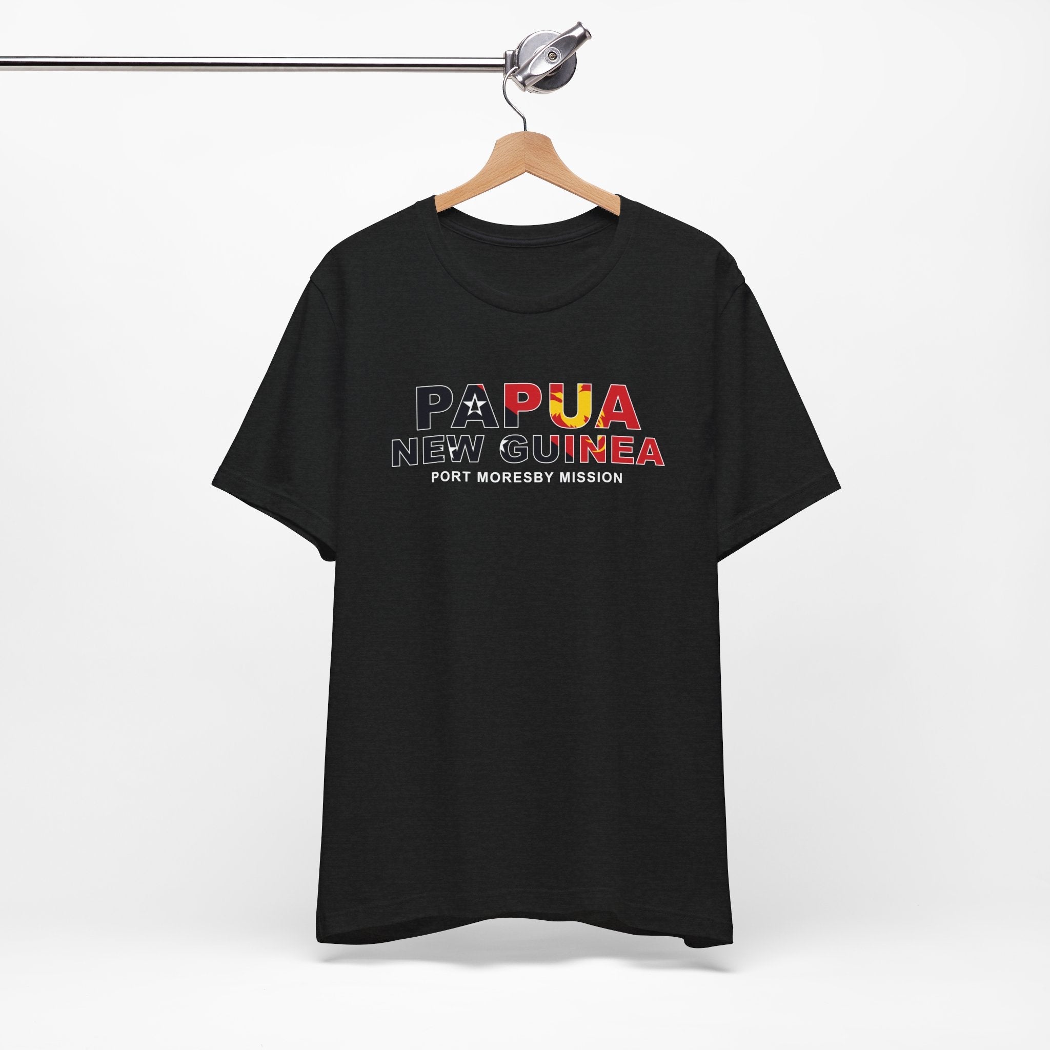 Papua New Guinea Port Moresby Mission Flag Title T-shirt - Mission Wishlist - LDS Missionary Gift Store