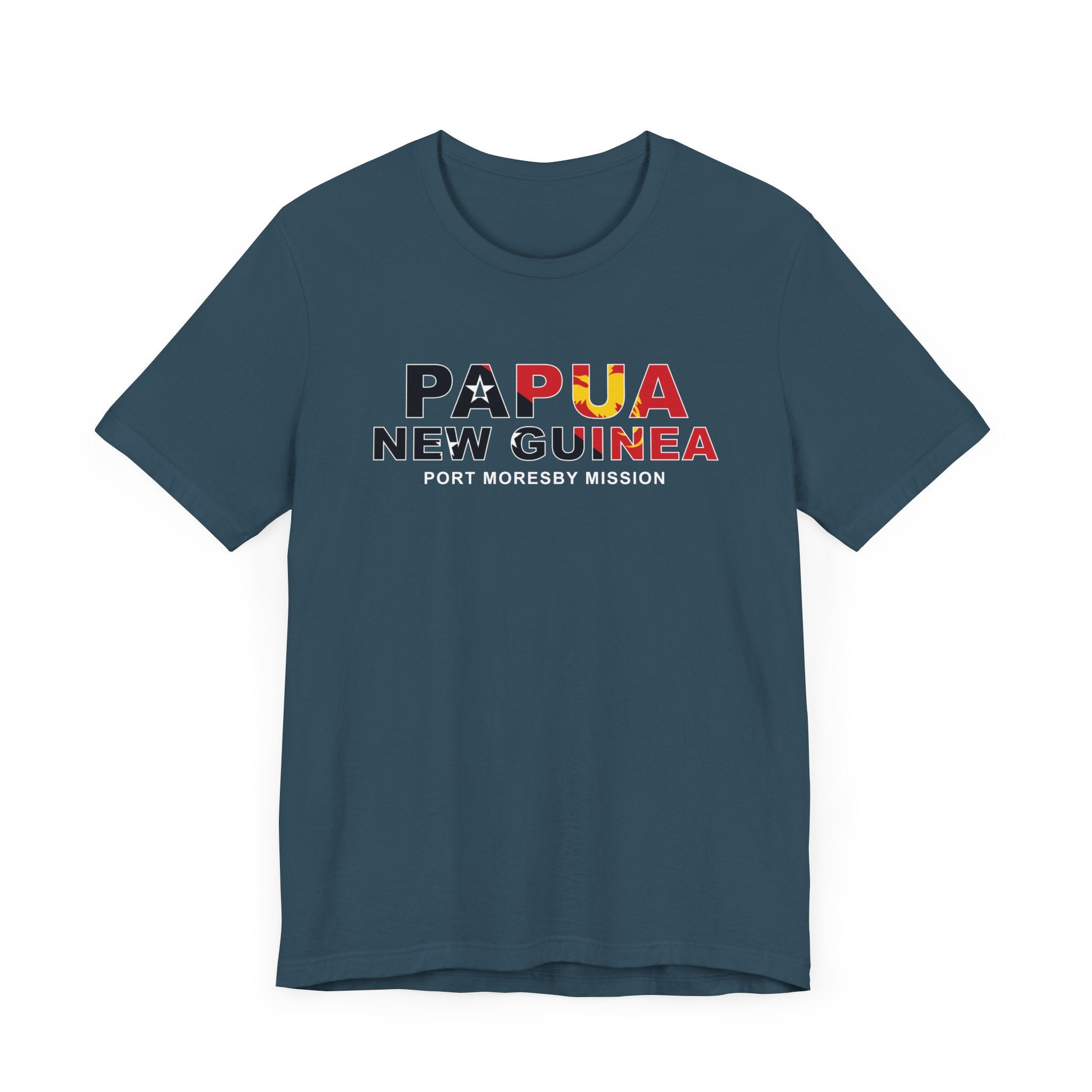 Papua New Guinea Port Moresby Mission Flag Title T-shirt - Mission Wishlist - LDS Missionary Gift Store