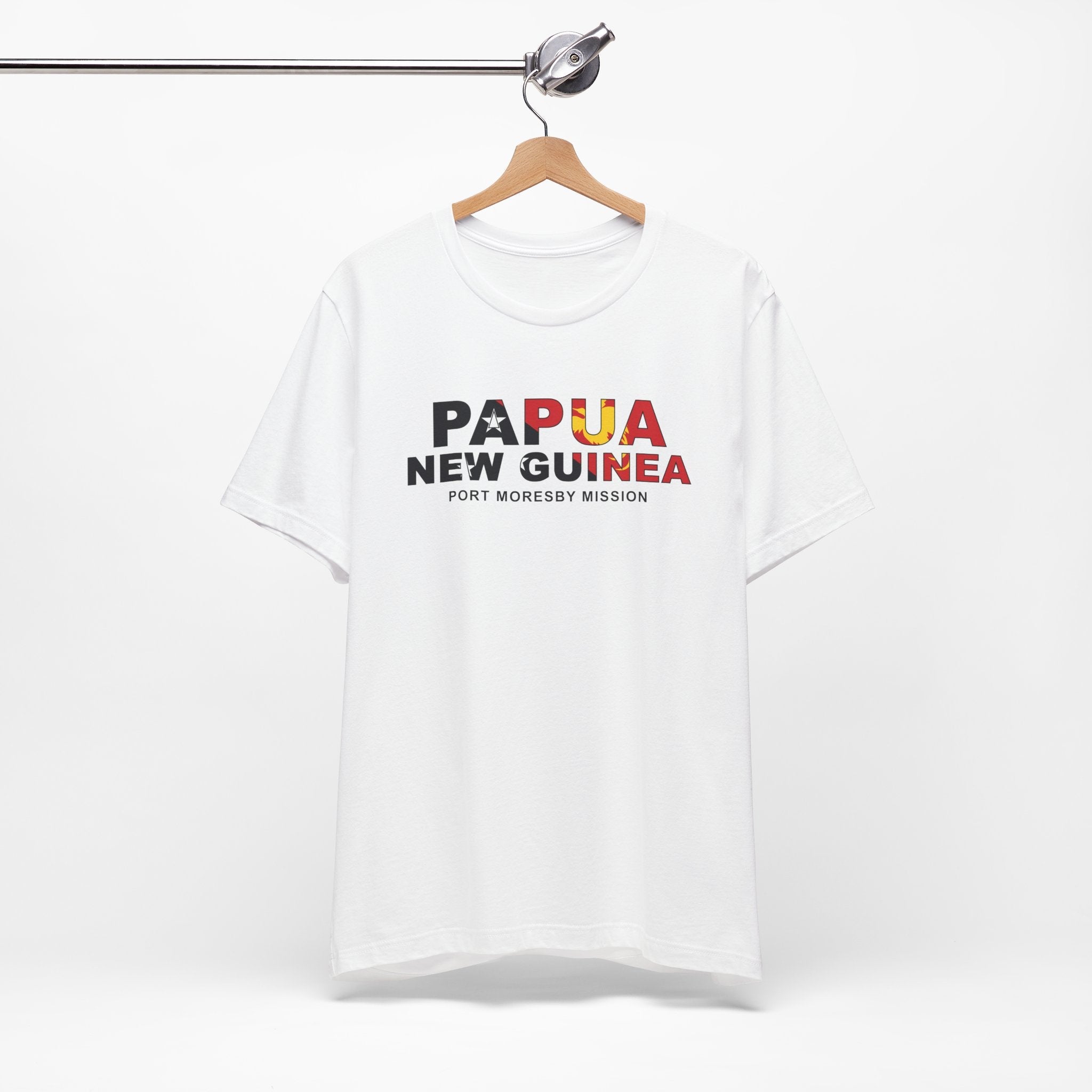Papua New Guinea Port Moresby Mission Flag Title T-shirt - Mission Wishlist - LDS Missionary Gift Store