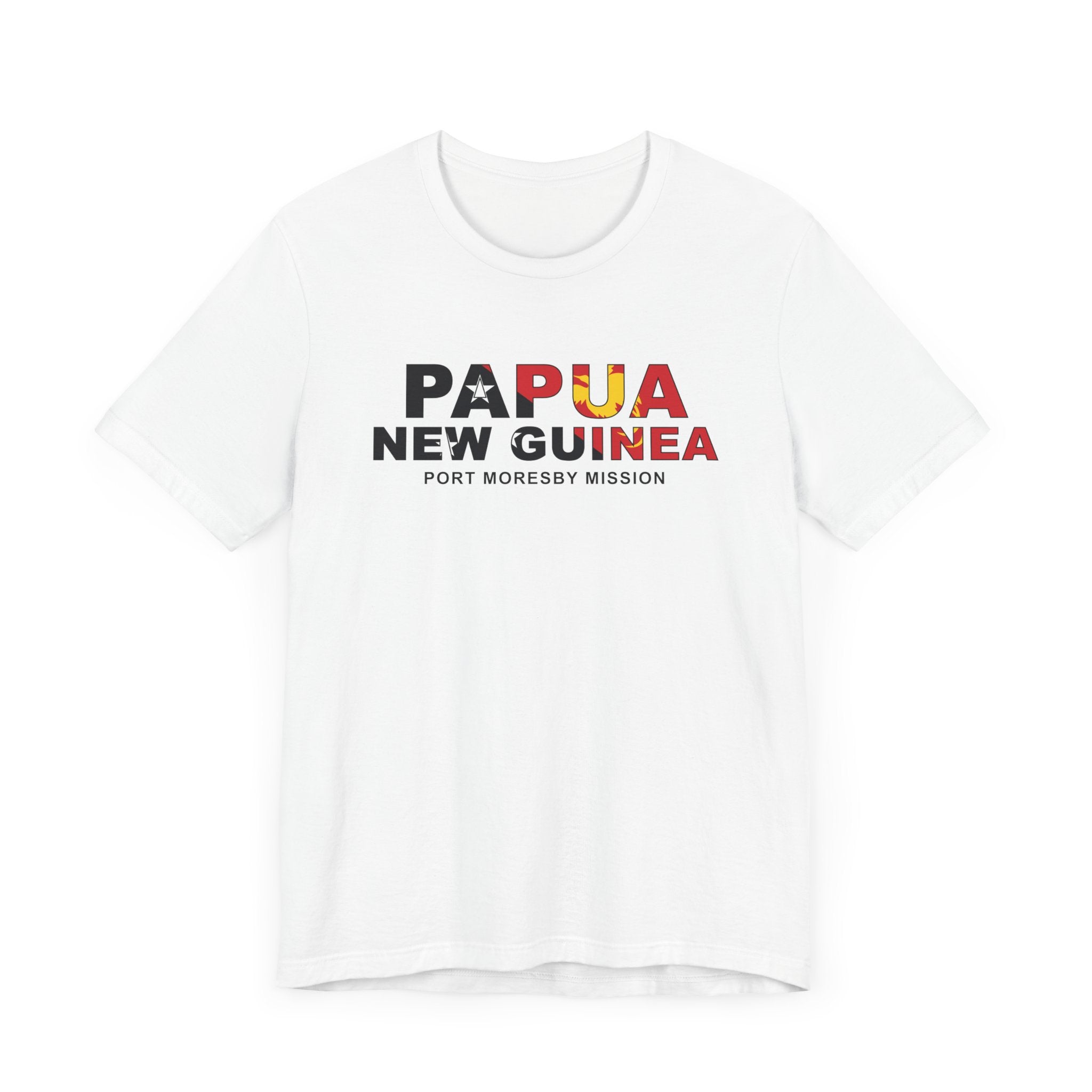Papua New Guinea Port Moresby Mission Flag Title T-shirt - Mission Wishlist - LDS Missionary Gift Store