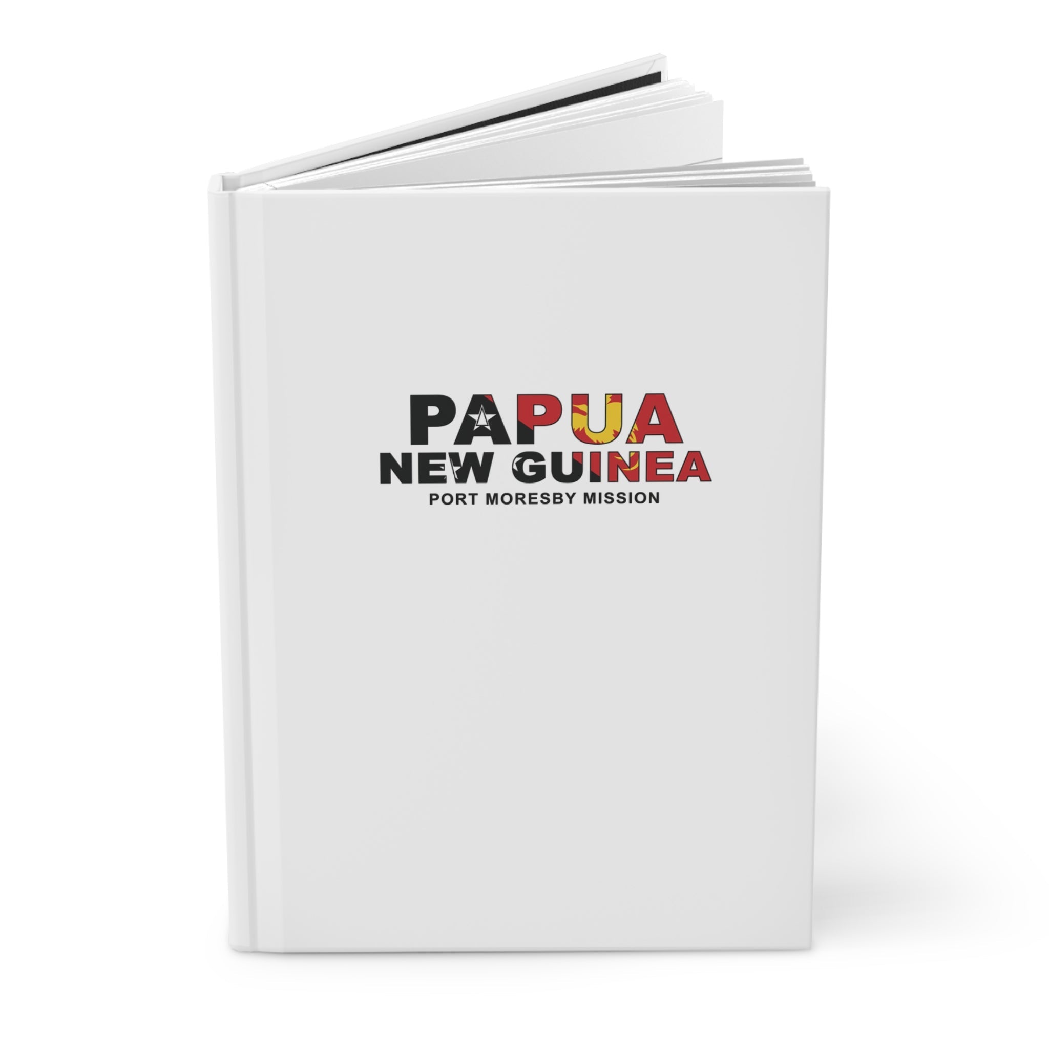 Papua New Guinea Port Moresby Mission Flag Title White Hardcover Journal Matte - Mission Wishlist - LDS Missionary Gift Store