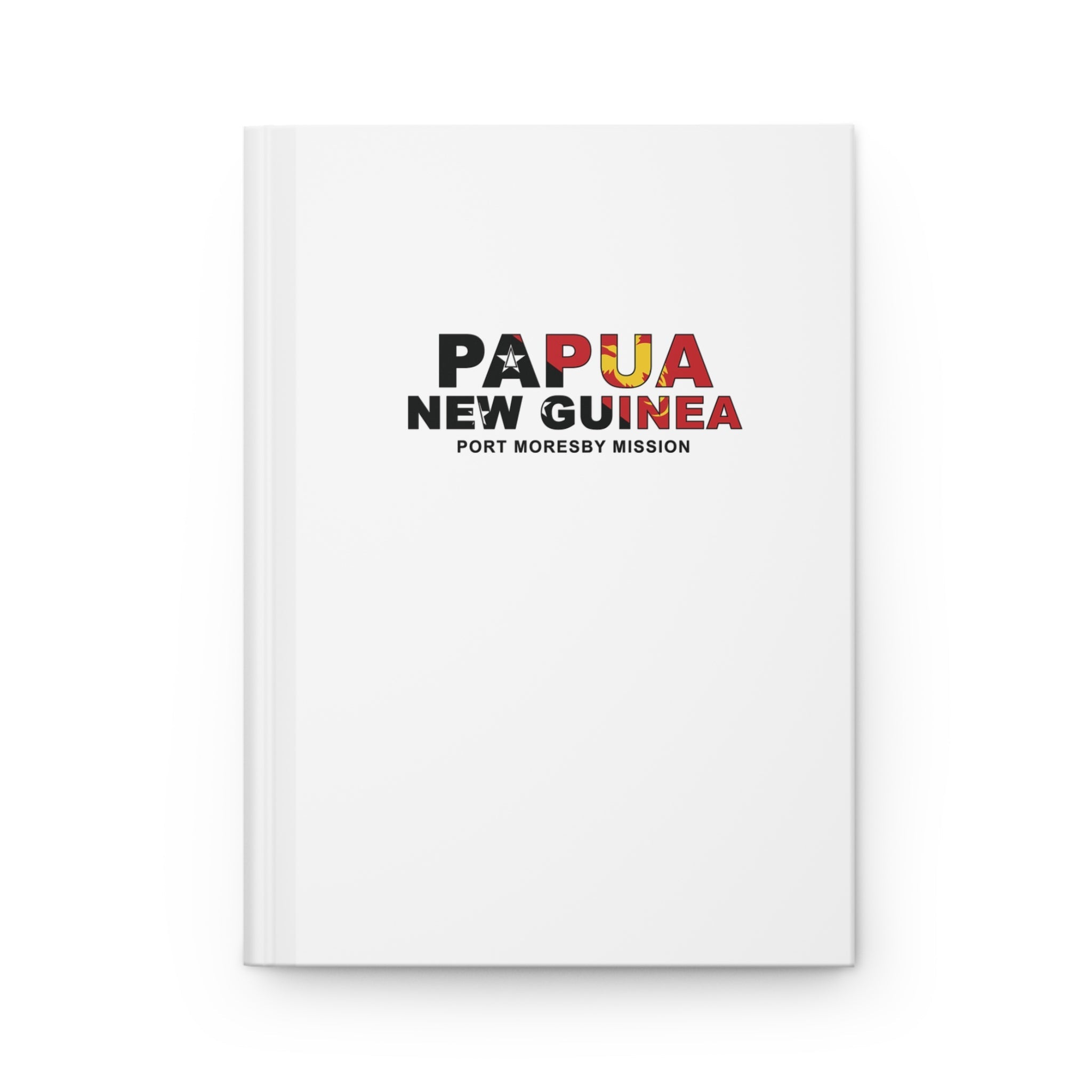 Papua New Guinea Port Moresby Mission Flag Title White Hardcover Journal Matte - Mission Wishlist - LDS Missionary Gift Store