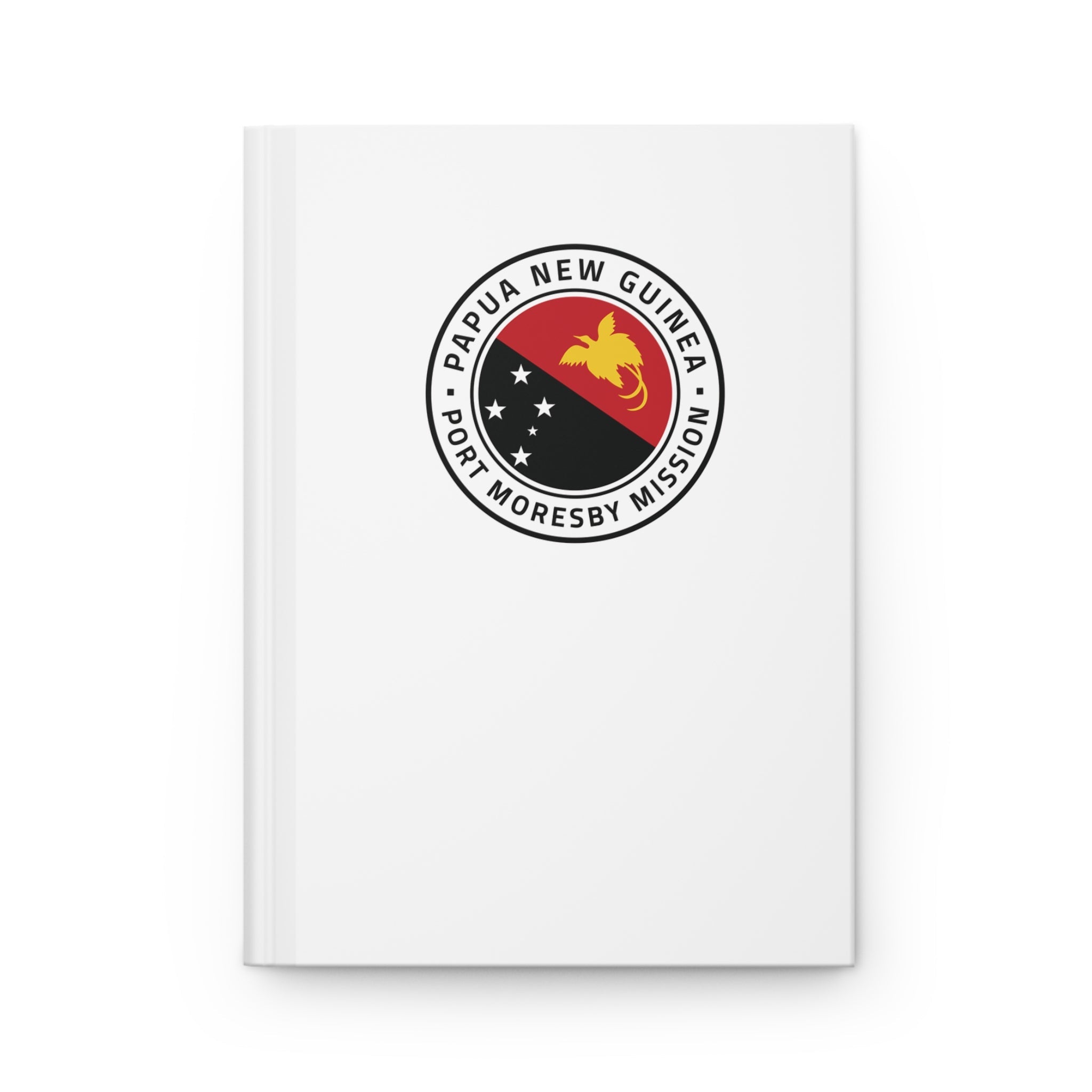 Papua New Guinea Port Moresby Mission Logo Design White Hardcover Journal Matte - Mission Wishlist - LDS Missionary Gift Store