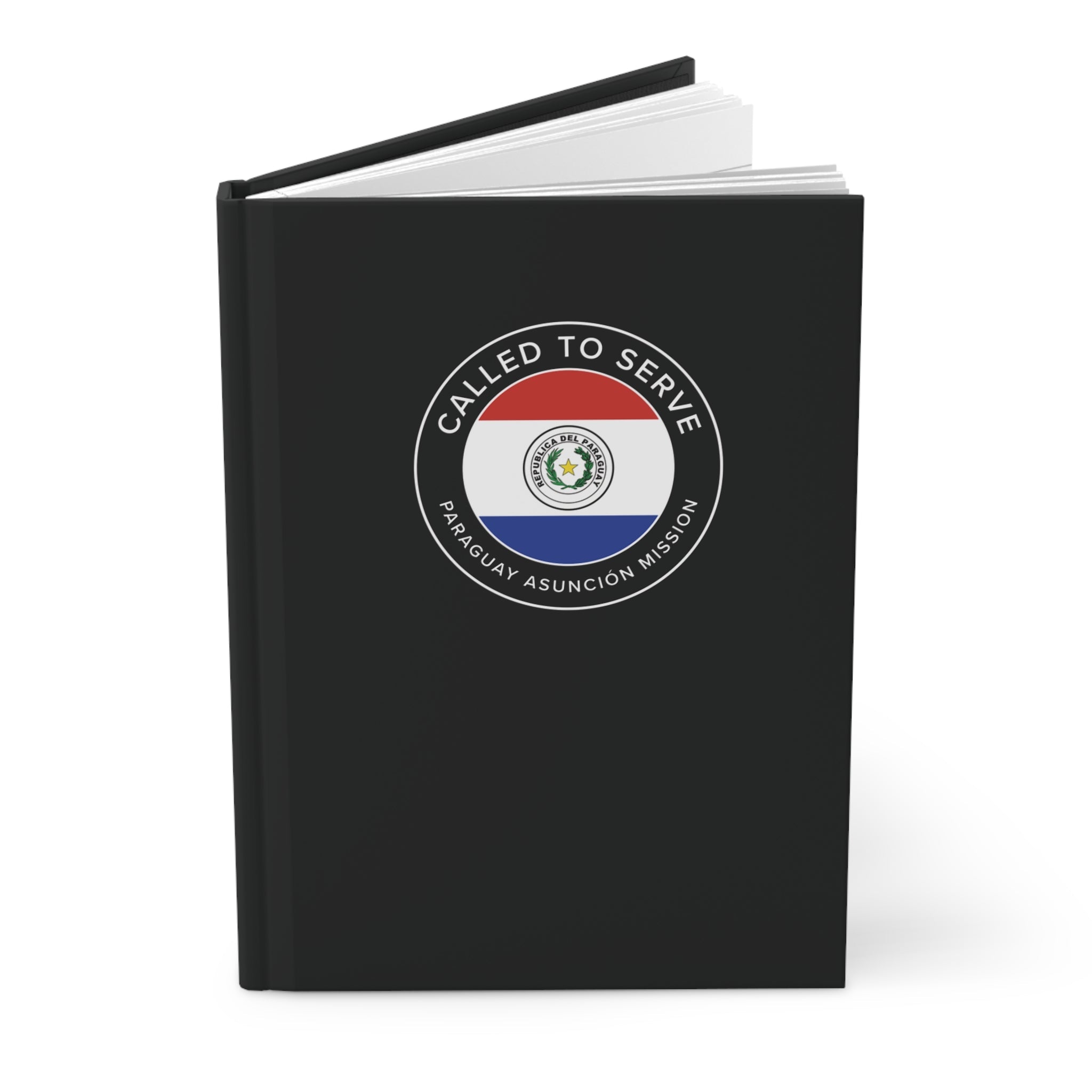 Paraguay Asuncion Mission Circle Flag Called to Serve Black Hardcover Journal Matte - Latter-Day Saint LDS Missionary Gift - Book of Mormon