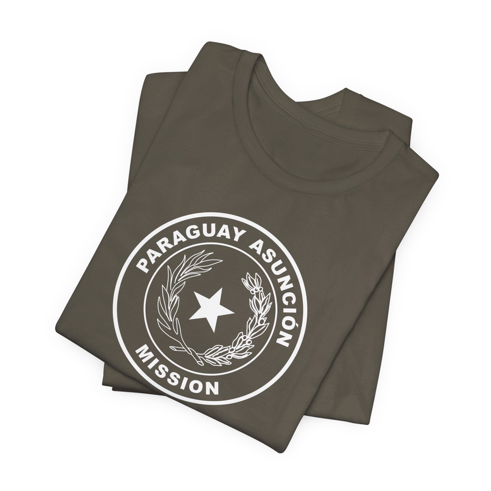 Paraguay Asuncion Mission Circular Monochrome Logo T-Shirt - Mission Wishlist - LDS Missionary Gift Store