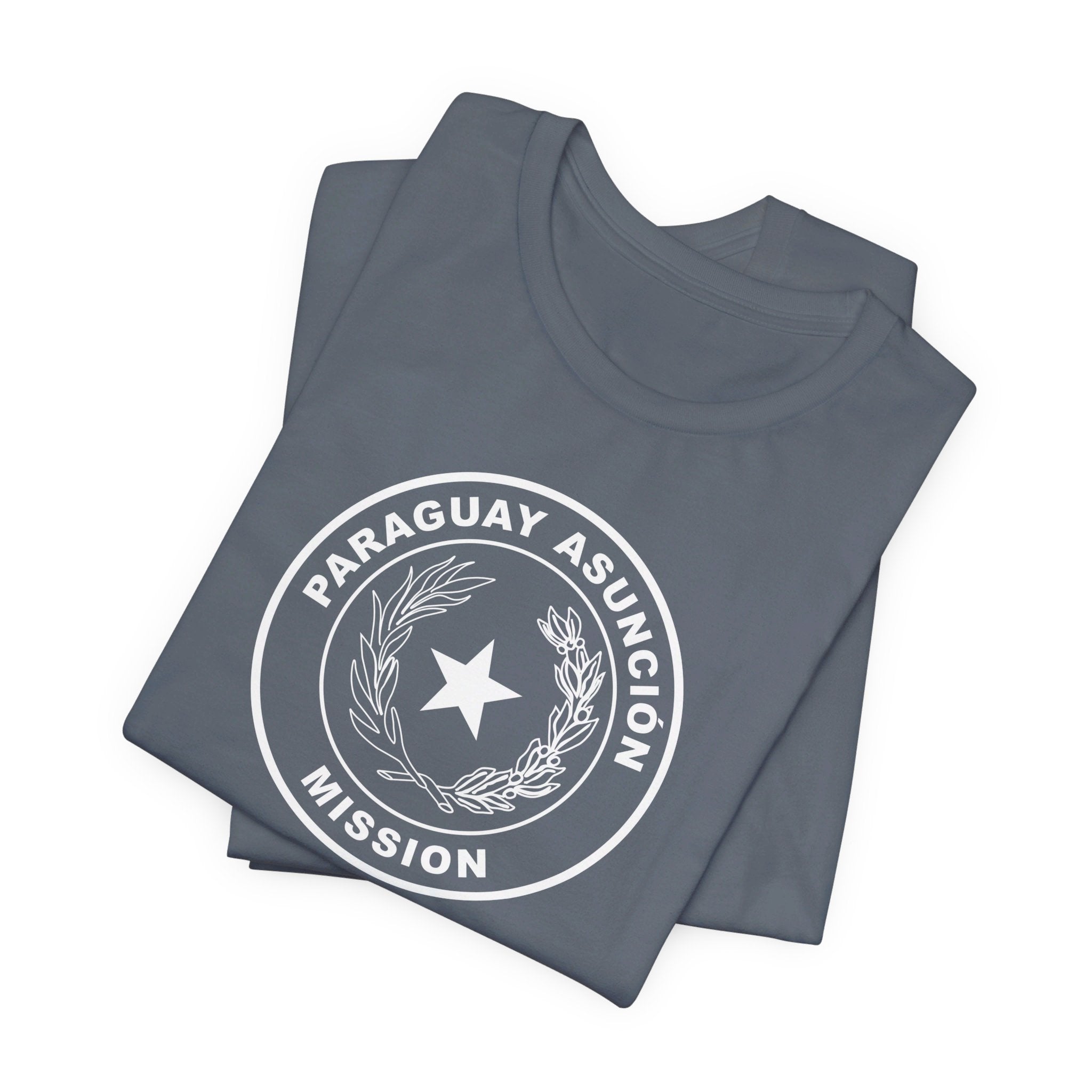 Paraguay Asuncion Mission Circular Monochrome Logo T-Shirt - Mission Wishlist - LDS Missionary Gift Store