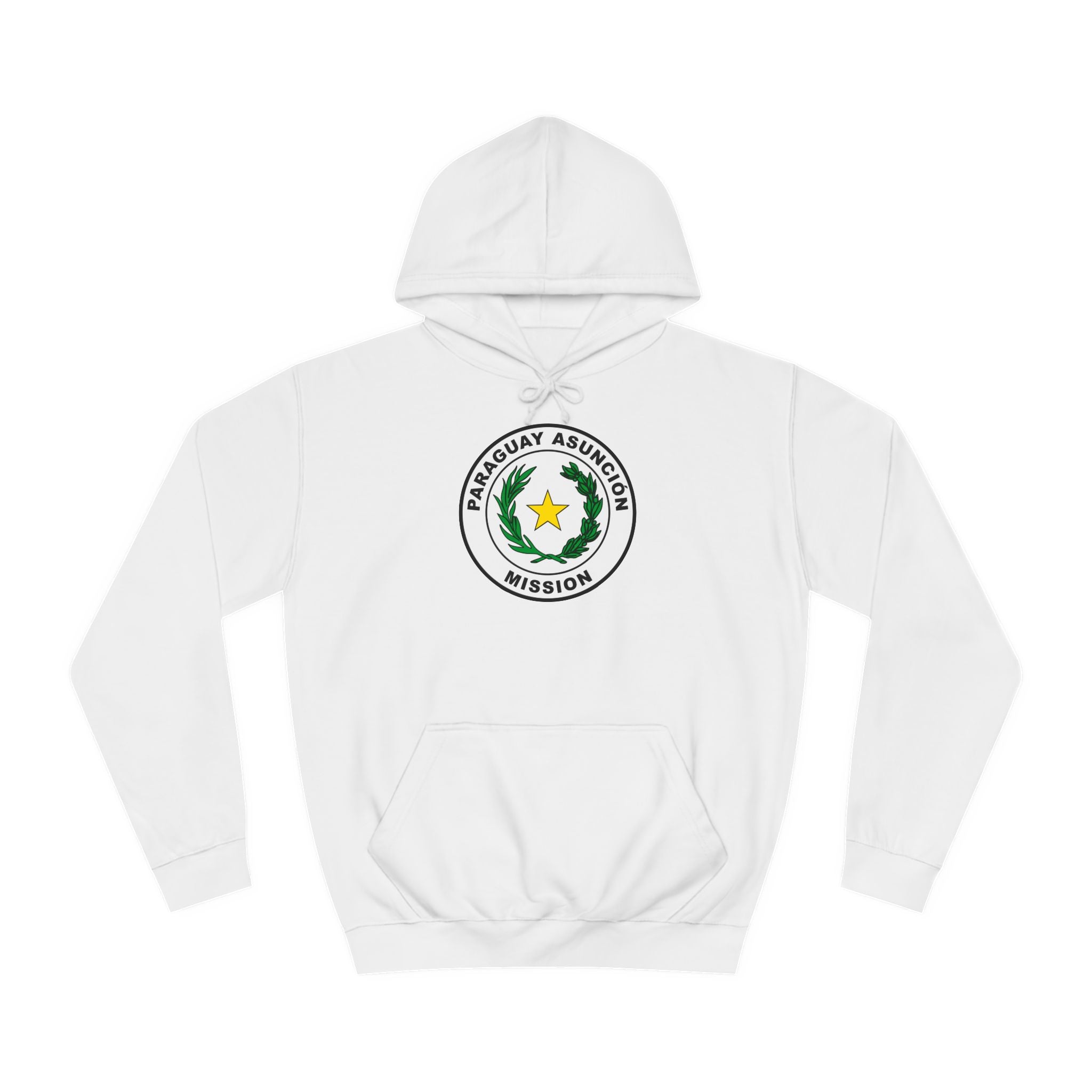 Paraguay Asuncion Mission Flag Logo (Black Border) College Hoodie - Mission Wishlist - LDS Missionary Gift Store