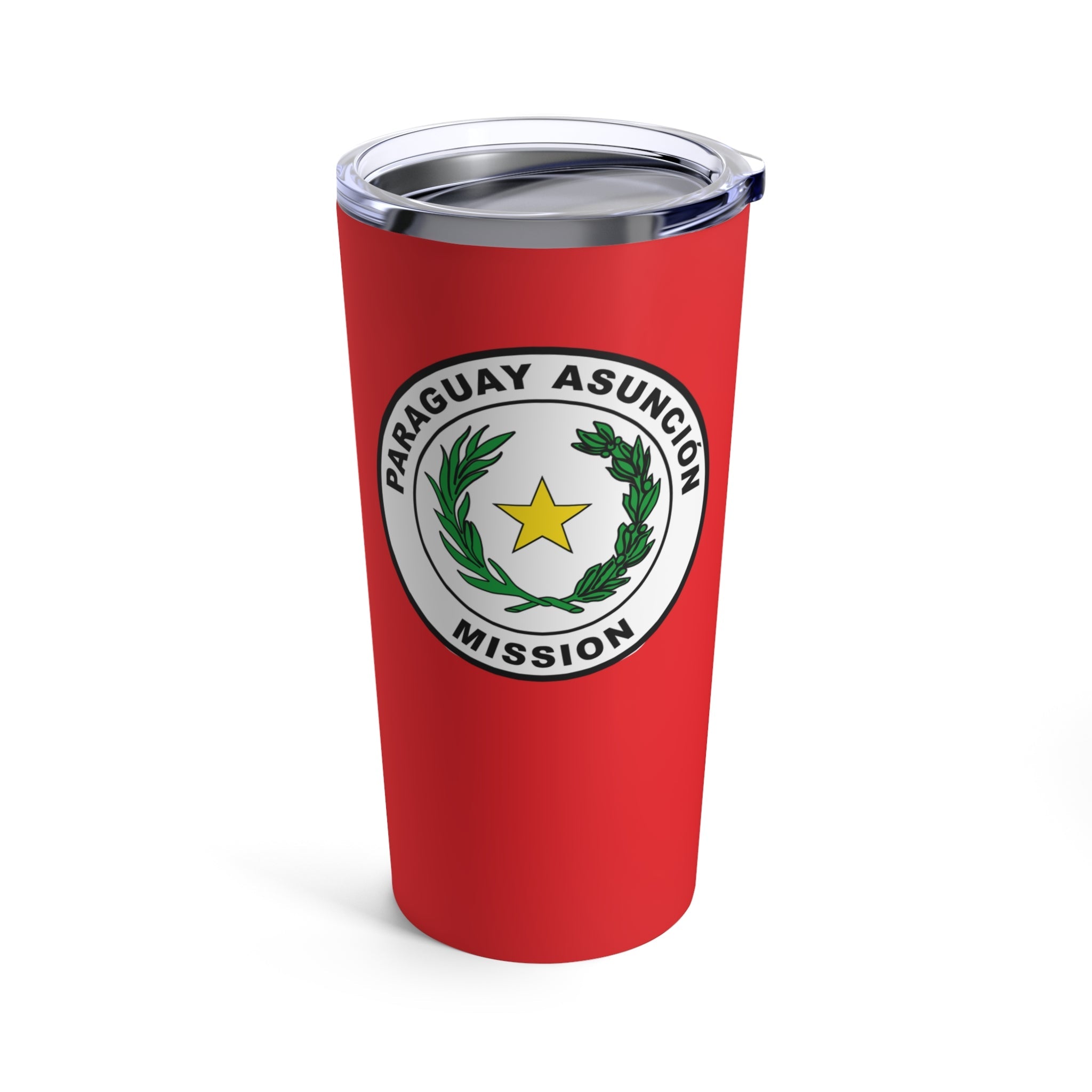 Paraguay Asuncion Mission Flag Logo Tumbler 20oz Red - Latter-Day Saint LDS Missionary Gift - Book of Mormon
