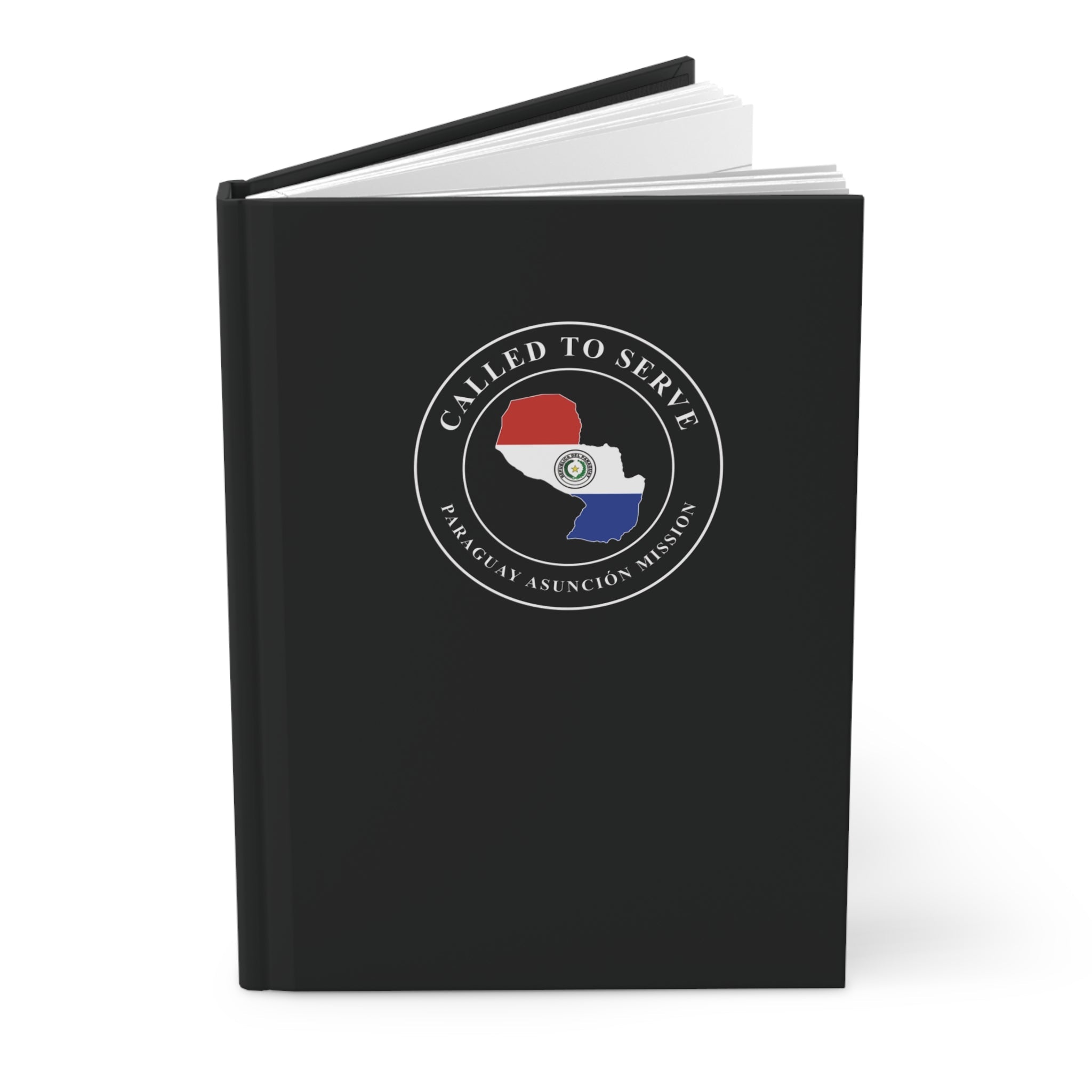 Paraguay Asuncion Mission Flag Map Called to Serve Black Hardcover Journal Matte - Mission Wishlist - LDS Missionary Gift Store