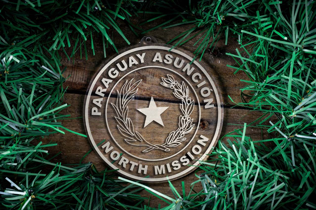 Paraguay Asuncion North Mission Christmas Ornament - Latter-Day Saint LDS Missionary Gift - Book of Mormon