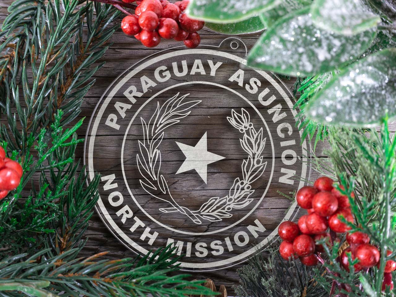 Paraguay Asuncion North Mission Christmas Ornament - Latter-Day Saint LDS Missionary Gift - Book of Mormon