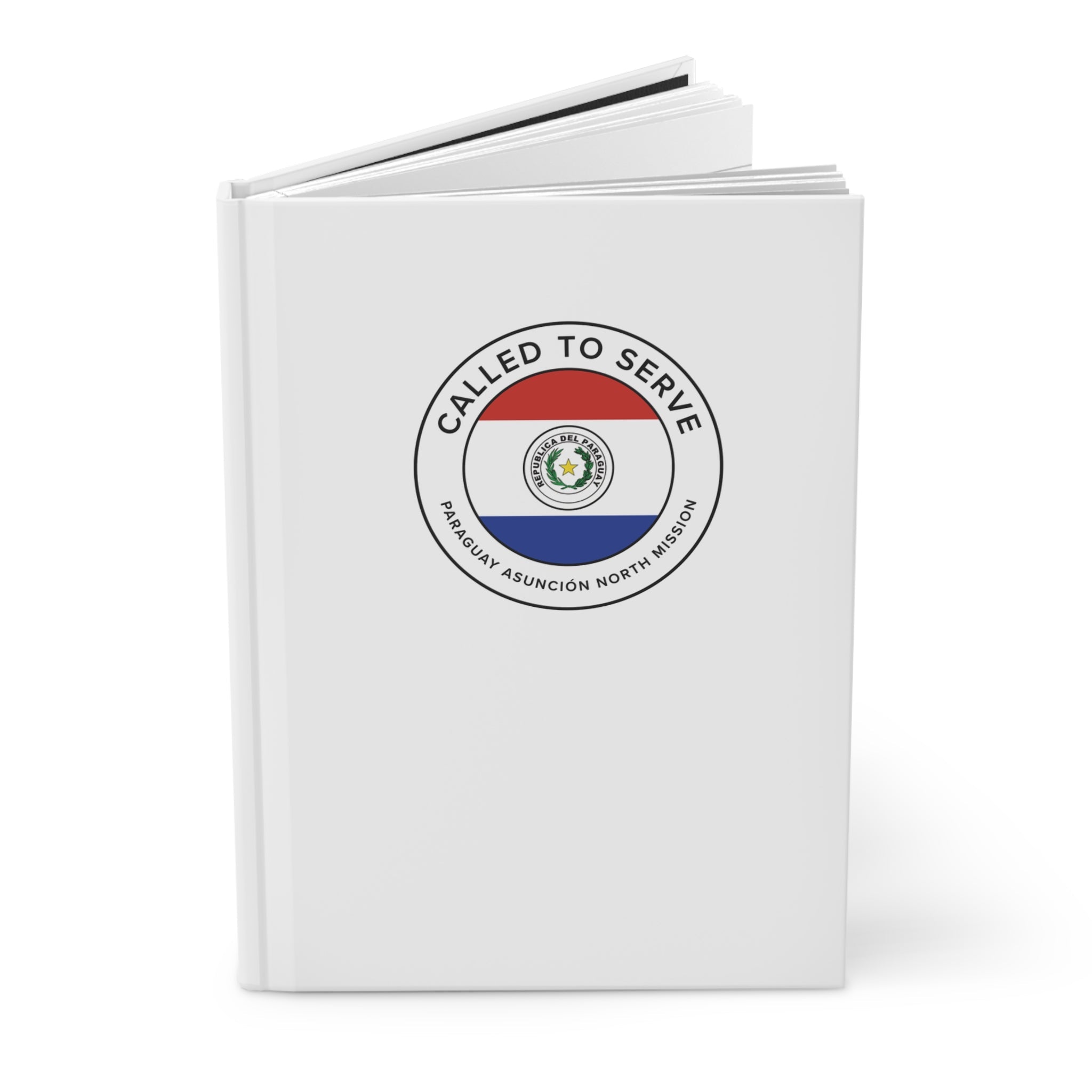 Paraguay Asuncion North Mission Circle Flag Called to Serve White Hardcover Journal Matte - Latter-Day Saint LDS Missionary Gift - Book of Mormon