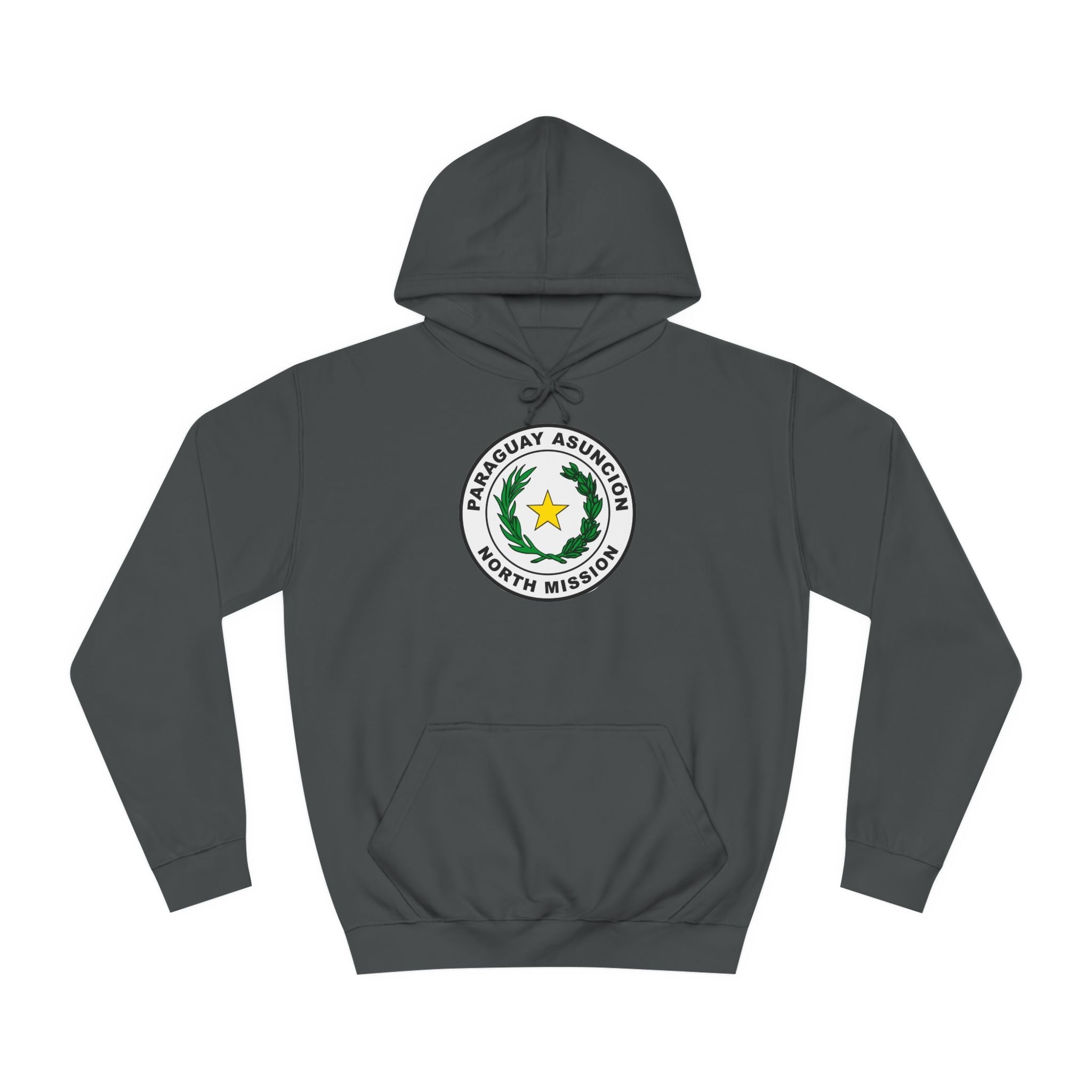 Paraguay Asuncion North Mission Flag Logo (Black Border) College Hoodie - Mission Wishlist - LDS Missionary Gift Store