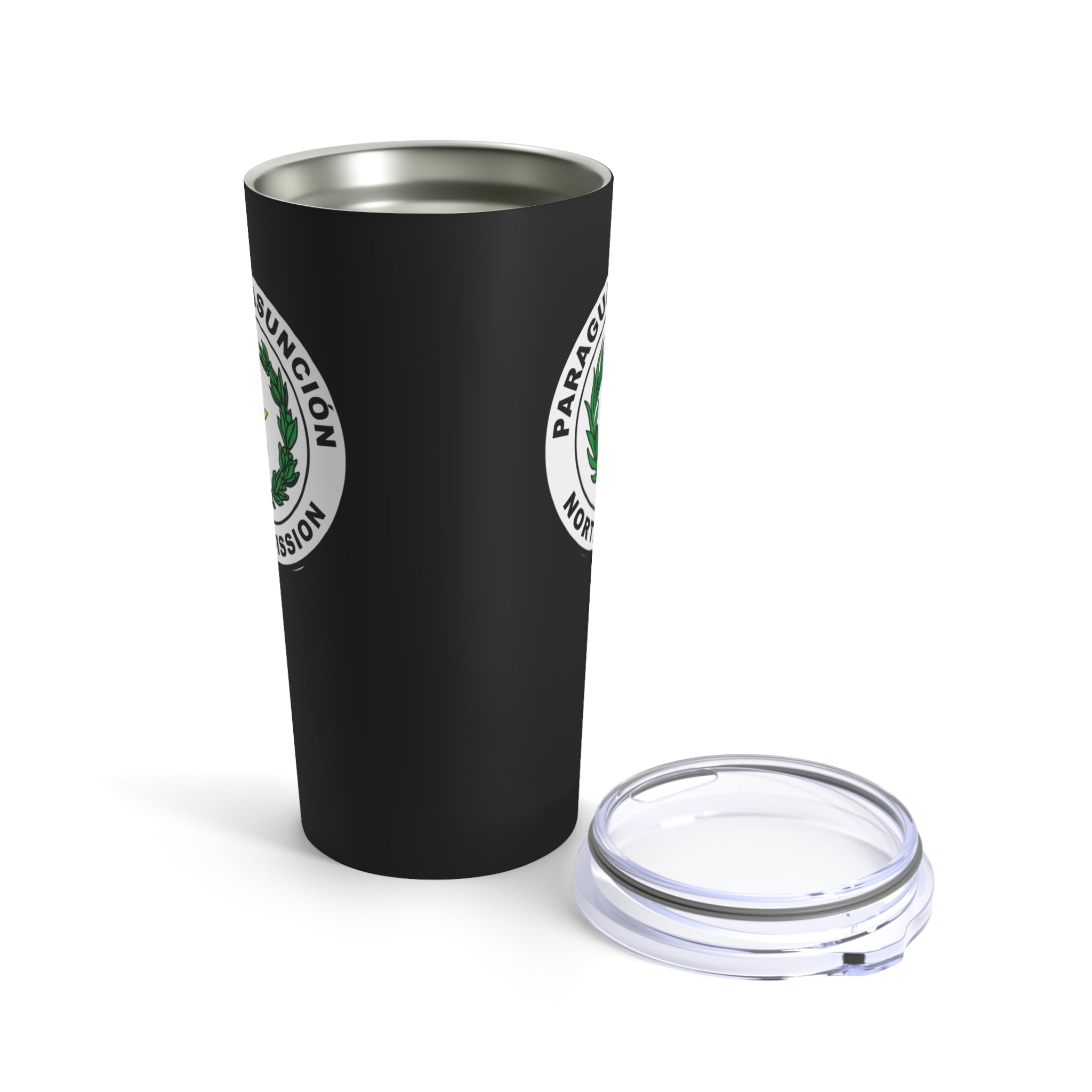 Paraguay Asuncion North Mission Flag Logo Tumbler 20oz Black - Latter-Day Saint LDS Missionary Gift - Book of Mormon