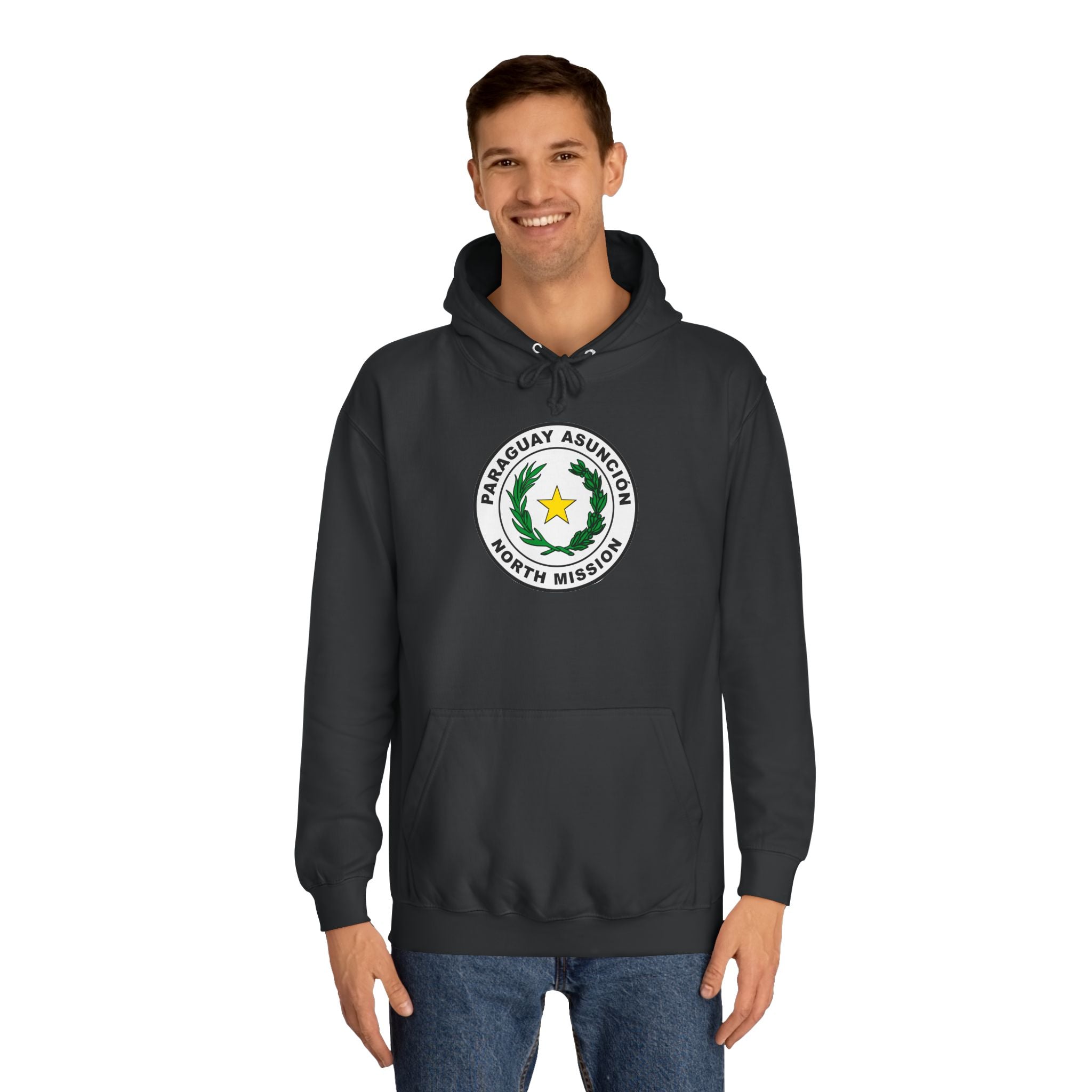 Paraguay Asuncion North Mission Flag Logo (White Border) College Hoodie - Mission Wishlist - LDS Missionary Gift Store
