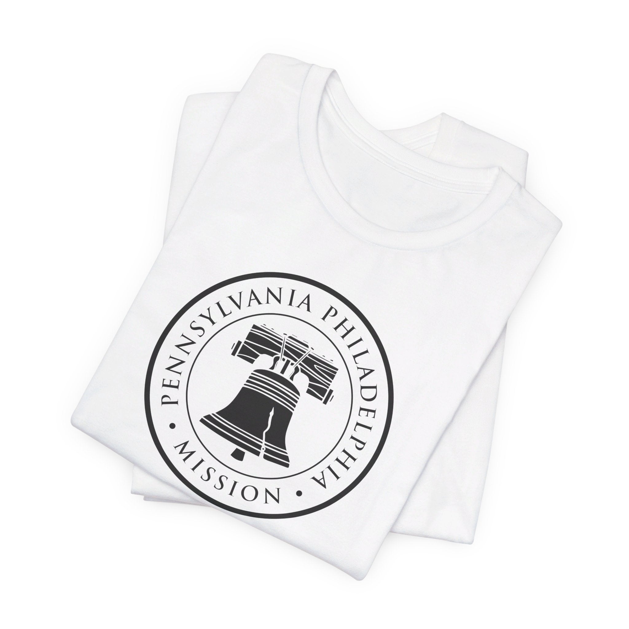 Pennsylvania Philadelphia Mission Circular Monochrome Logo T-Shirt - Mission Wishlist - LDS Missionary Gift Store