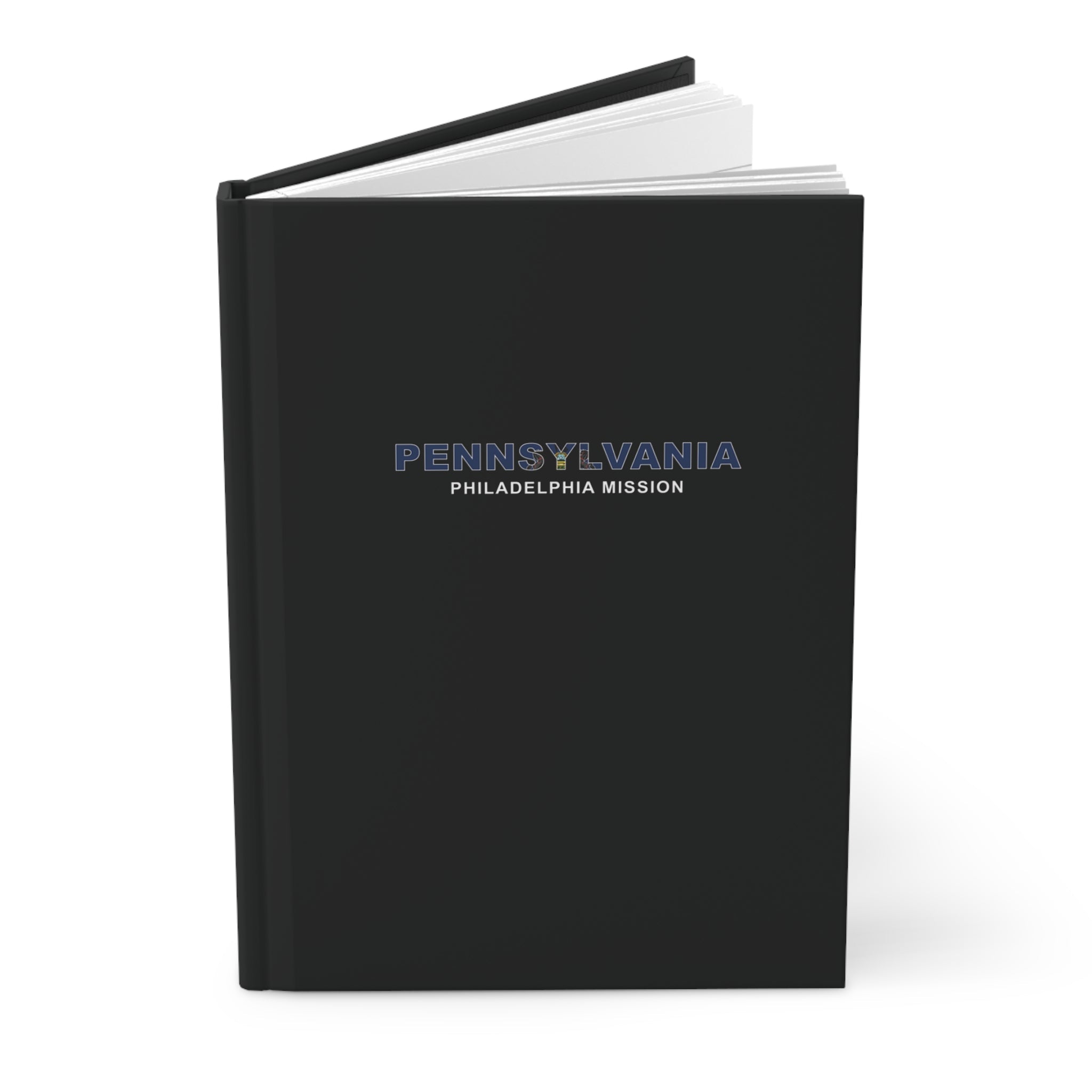 Pennsylvania Philadelphia Mission Flag Title Black Hardcover Journal Matte - Latter-Day Saint LDS Missionary Gift - Book of Mormon