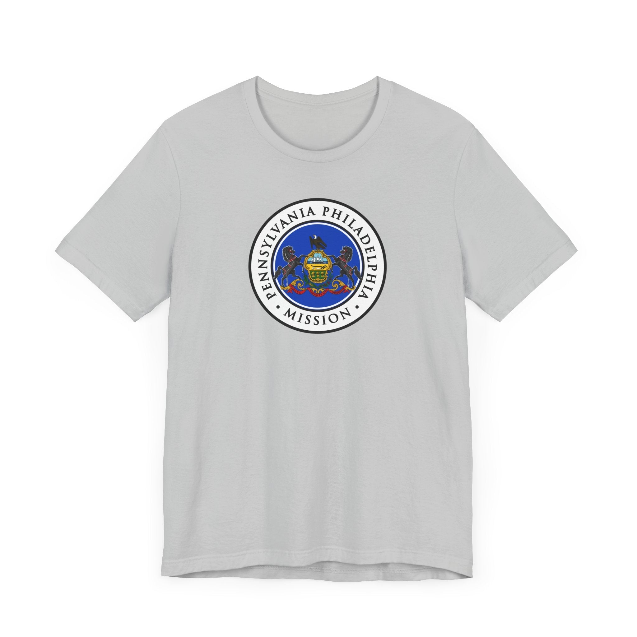 Pennsylvania Philadelphia Mission State Flag Logo (White Border) T-shirt - Mission Wishlist - LDS Missionary Gift Store