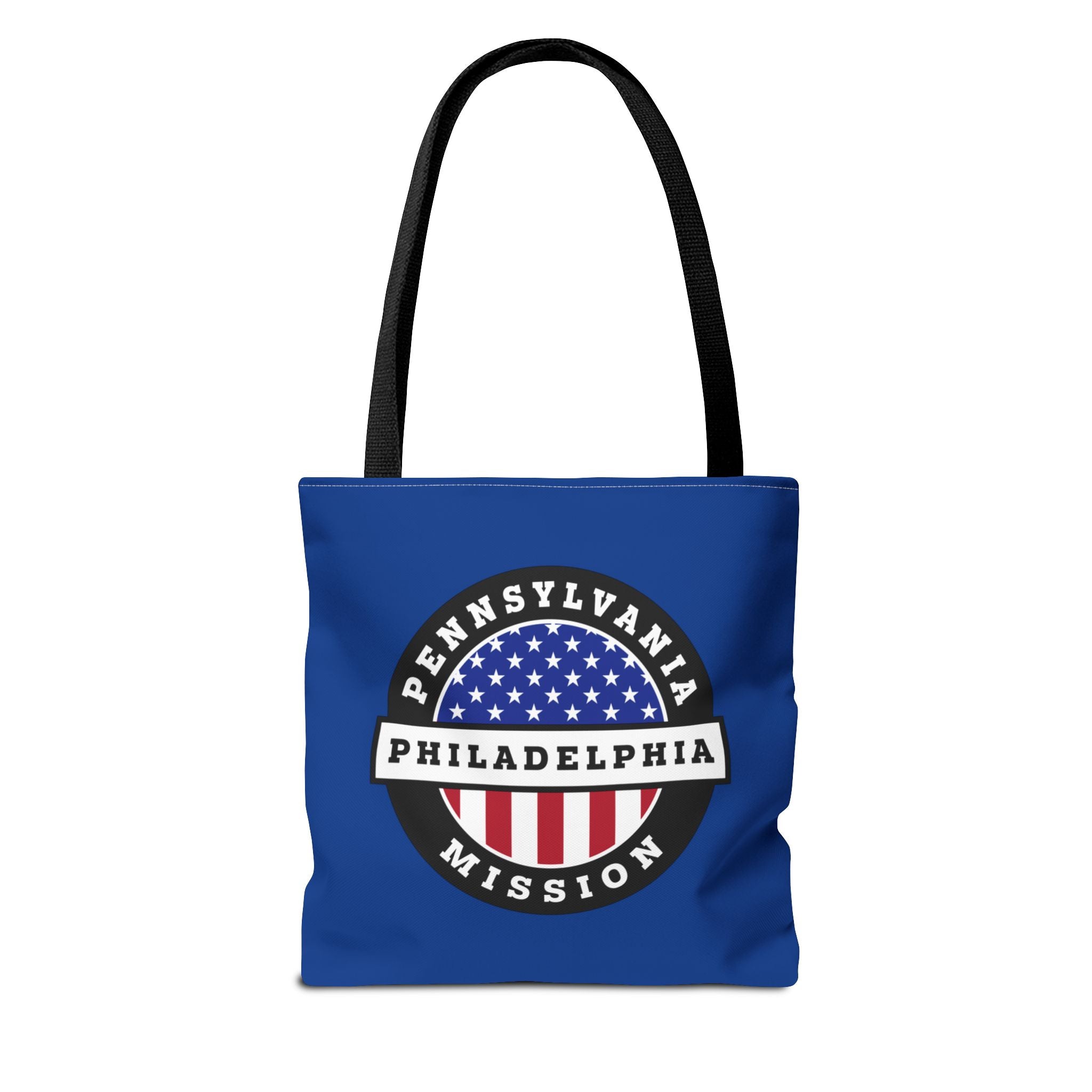 Pennsylvania Philadelphia Mission USA Flag Logo Tote Bag Blue - Latter-Day Saint LDS Missionary Gift - Book of Mormon