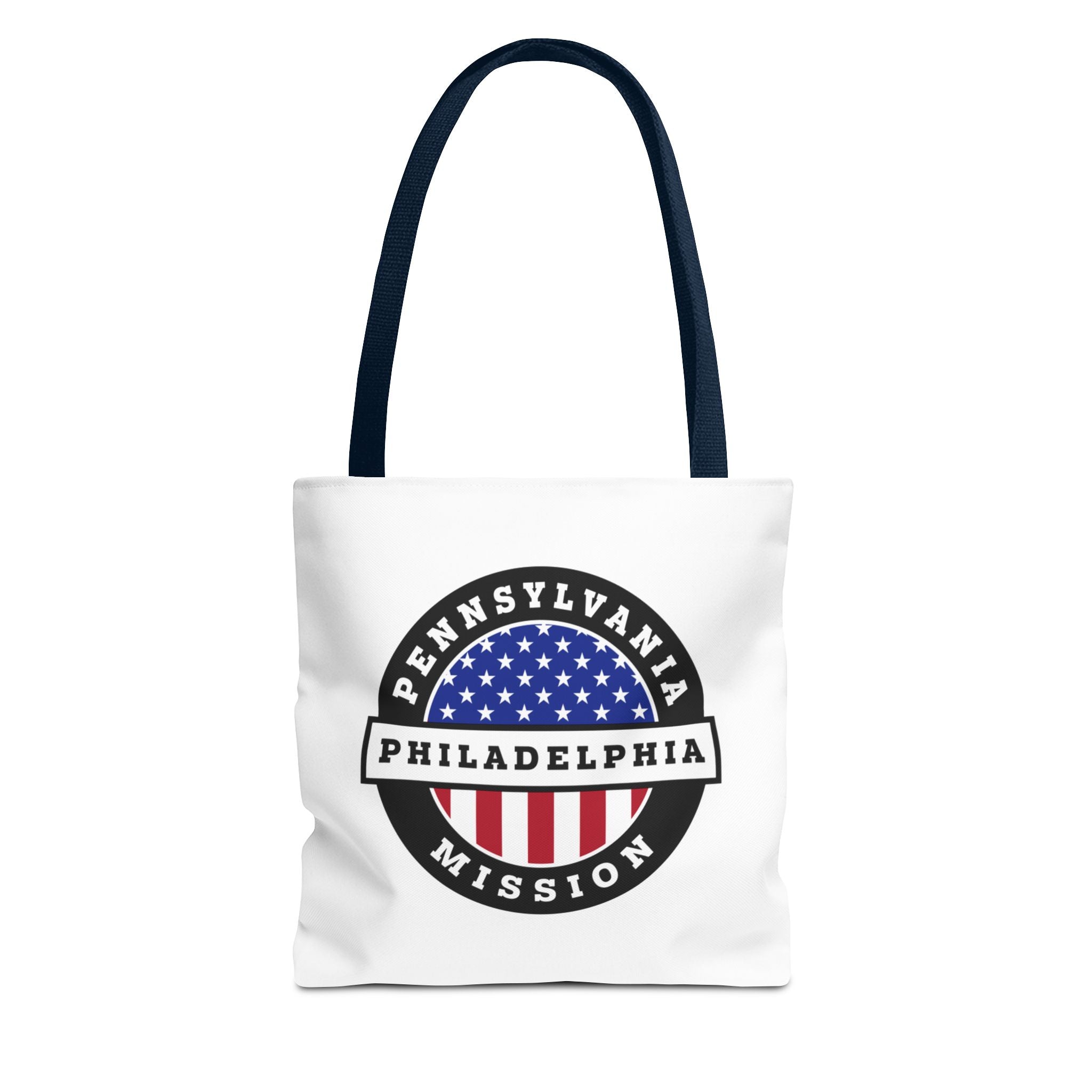 Pennsylvania Philadelphia Mission USA Flag Logo Tote Bag White - Mission Wishlist - LDS Missionary Gift Store