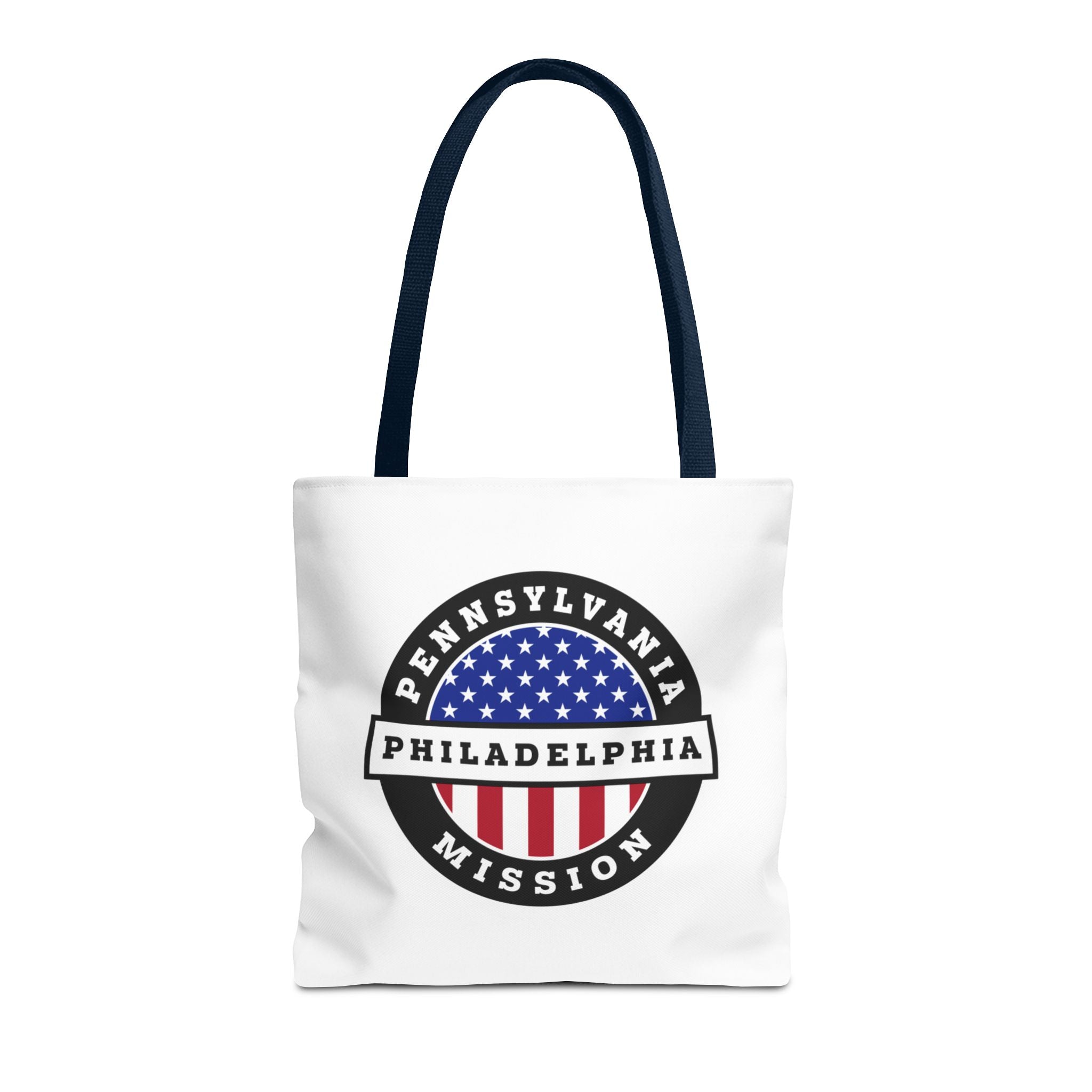Pennsylvania Philadelphia Mission USA Flag Logo Tote Bag White - Mission Wishlist - LDS Missionary Gift Store