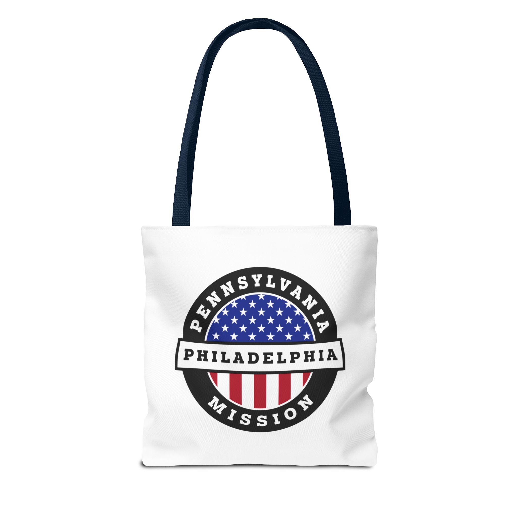 Pennsylvania Philadelphia Mission USA Flag Logo Tote Bag White - Mission Wishlist - LDS Missionary Gift Store