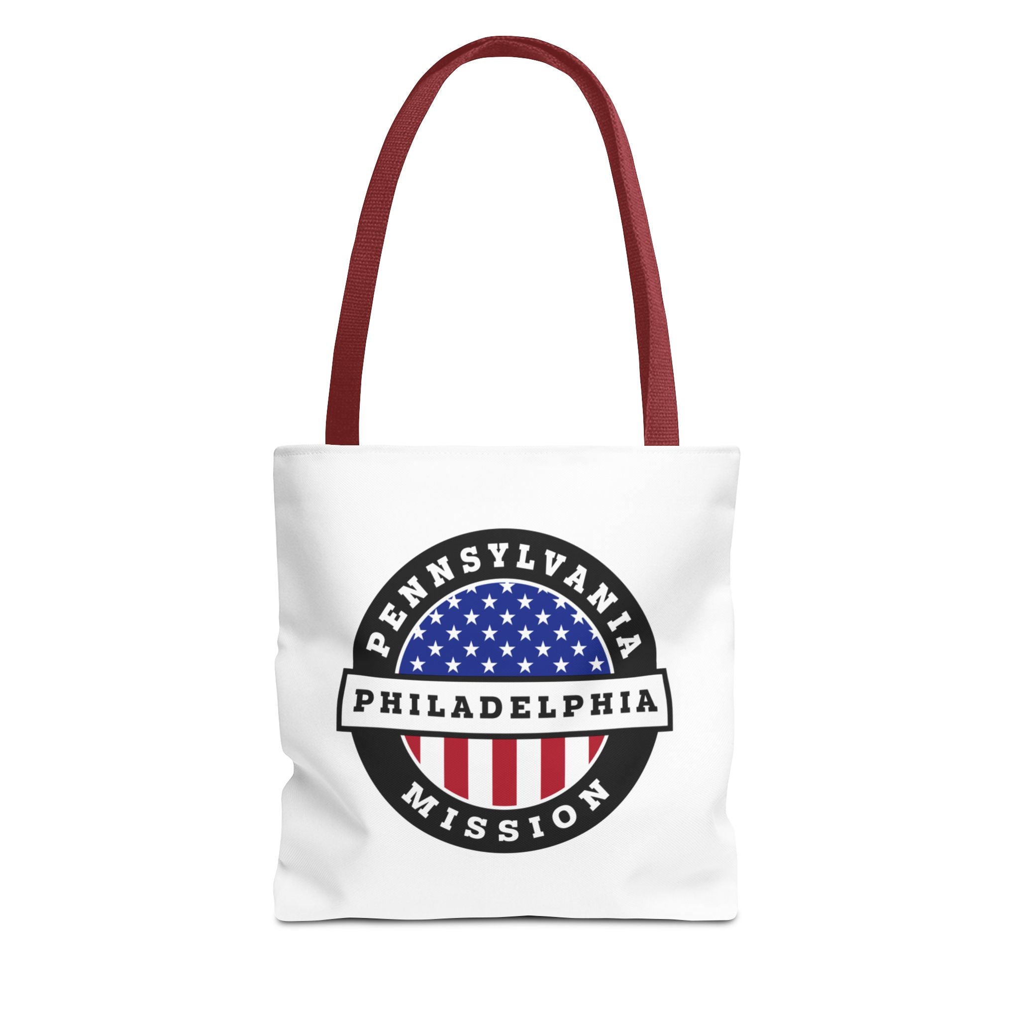 Pennsylvania Philadelphia Mission USA Flag Logo Tote Bag White - Mission Wishlist - LDS Missionary Gift Store