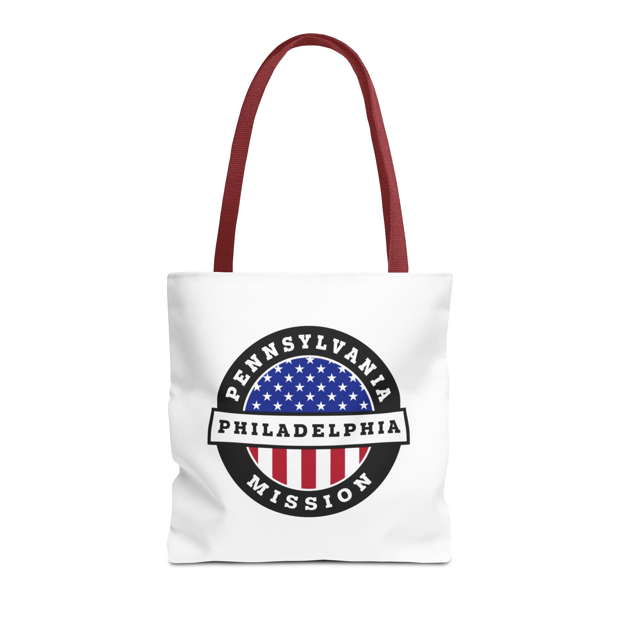 Pennsylvania Philadelphia Mission USA Flag Logo Tote Bag White - Mission Wishlist - LDS Missionary Gift Store