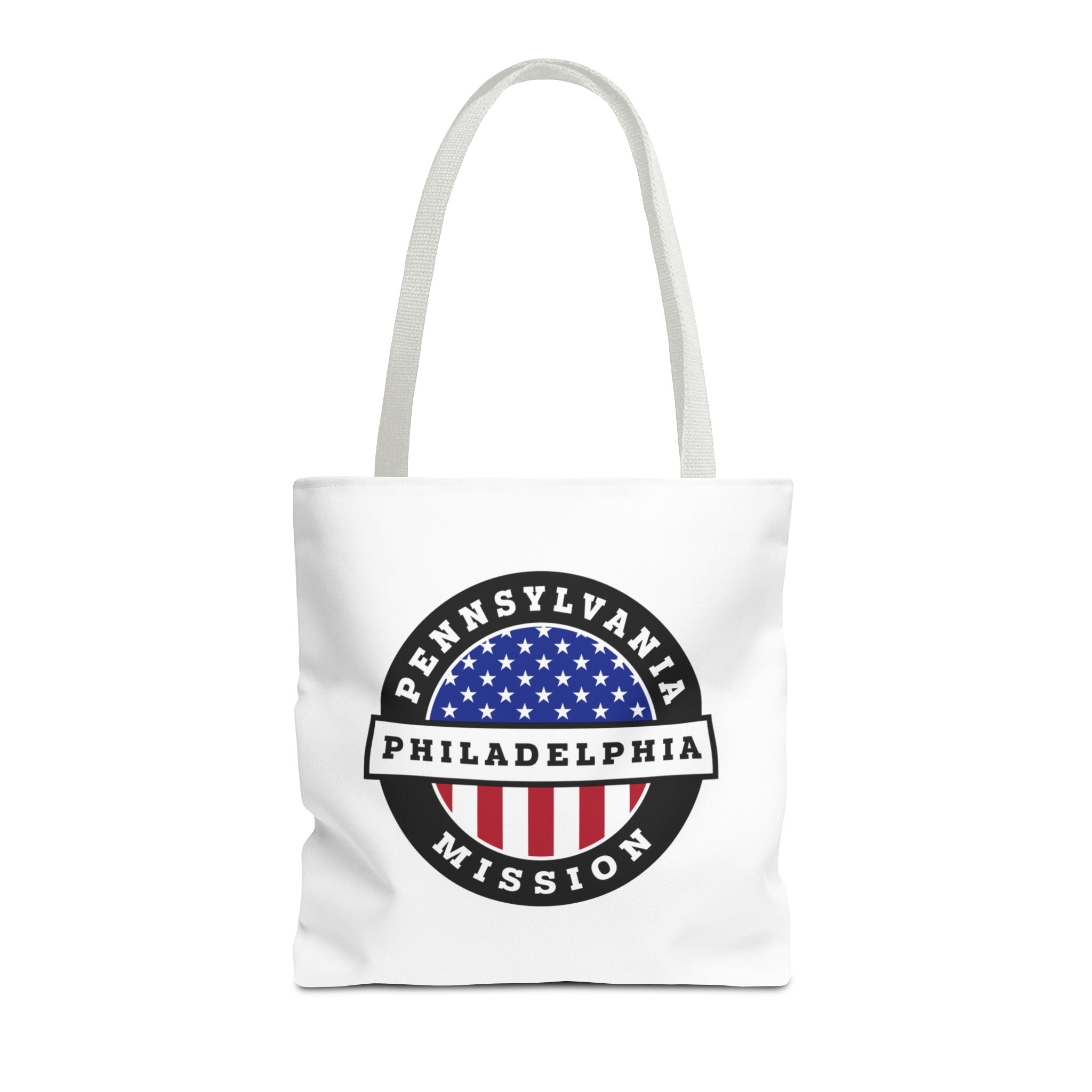 Pennsylvania Philadelphia Mission USA Flag Logo Tote Bag White - Mission Wishlist - LDS Missionary Gift Store