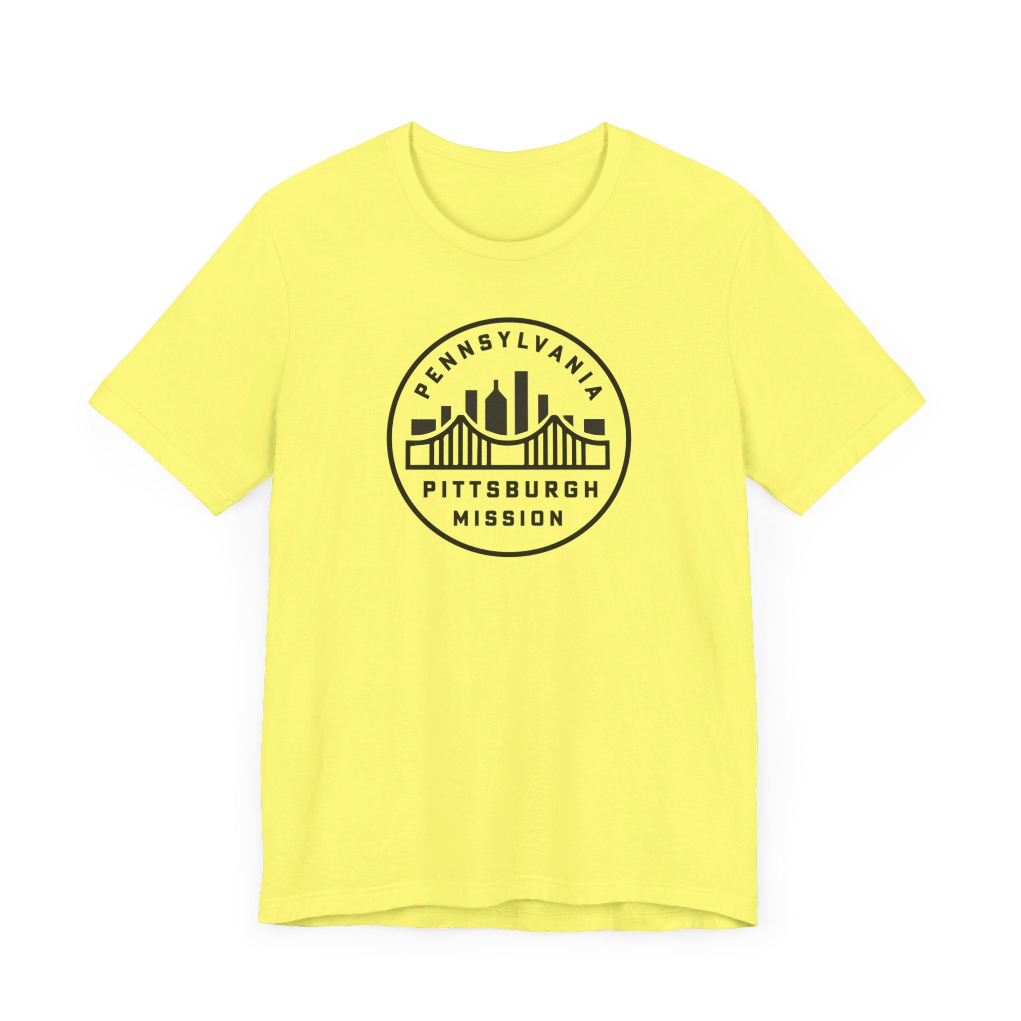 Pennsylvania Pittsburgh Mission Circular Monochrome Logo T-Shirt - Mission Wishlist - LDS Missionary Gift Store