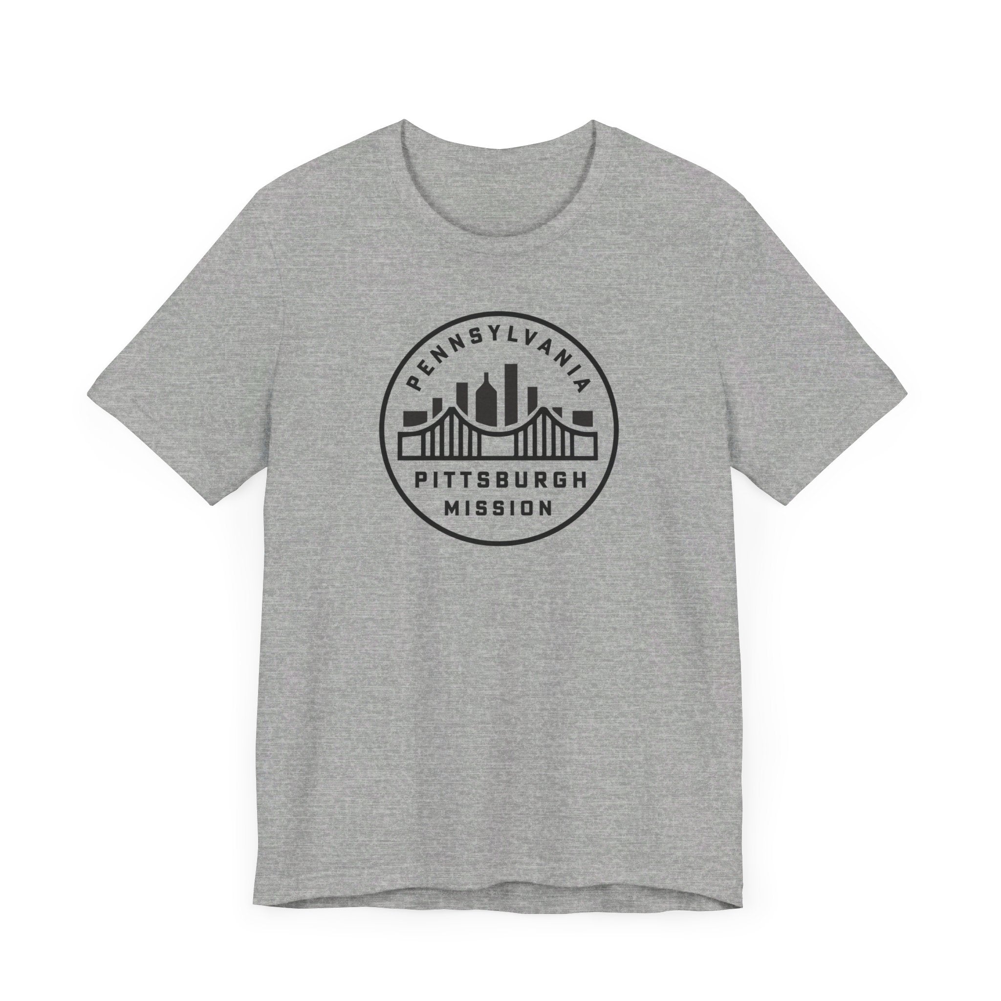 Pennsylvania Pittsburgh Mission Circular Monochrome Logo T-Shirt - Mission Wishlist - LDS Missionary Gift Store