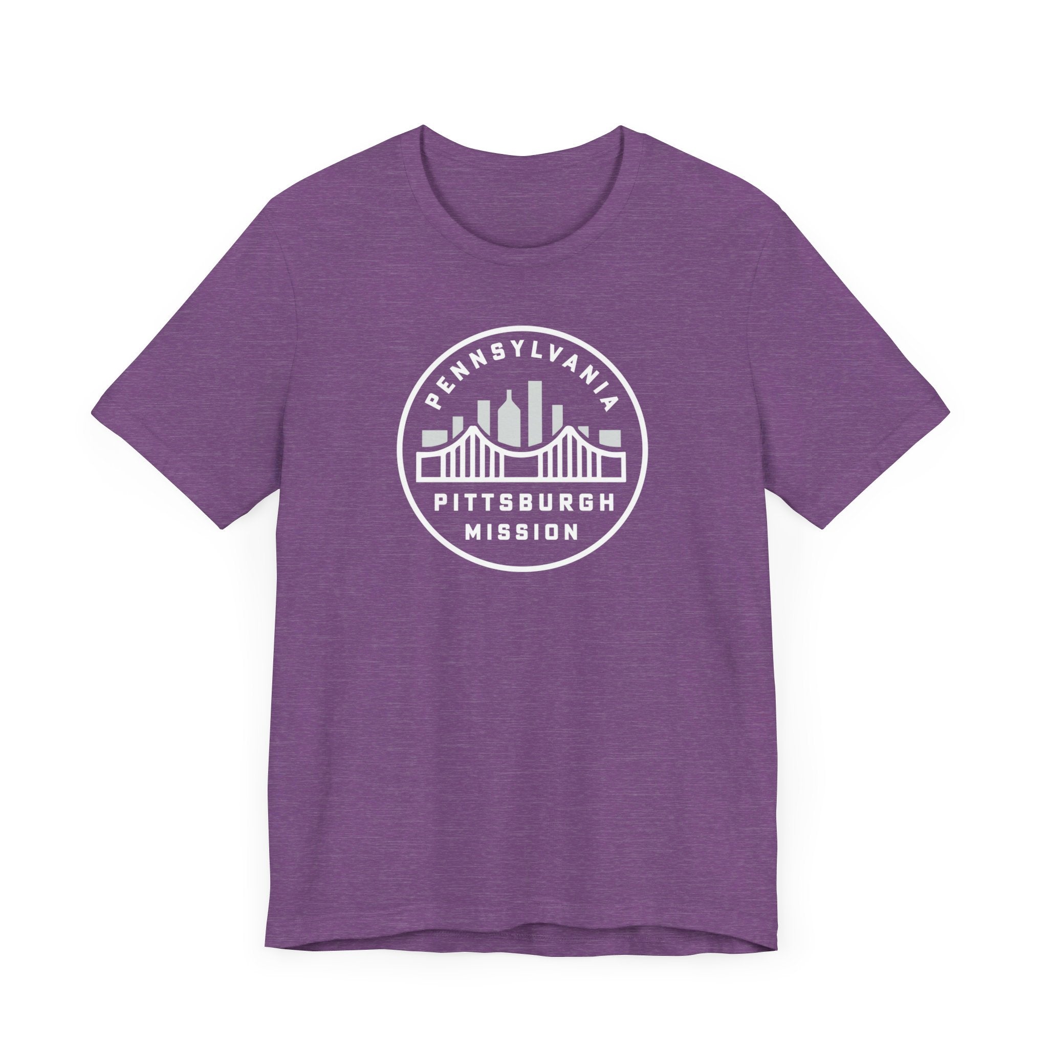 Pennsylvania Pittsburgh Mission Circular Monochrome Logo T-Shirt - Mission Wishlist - LDS Missionary Gift Store