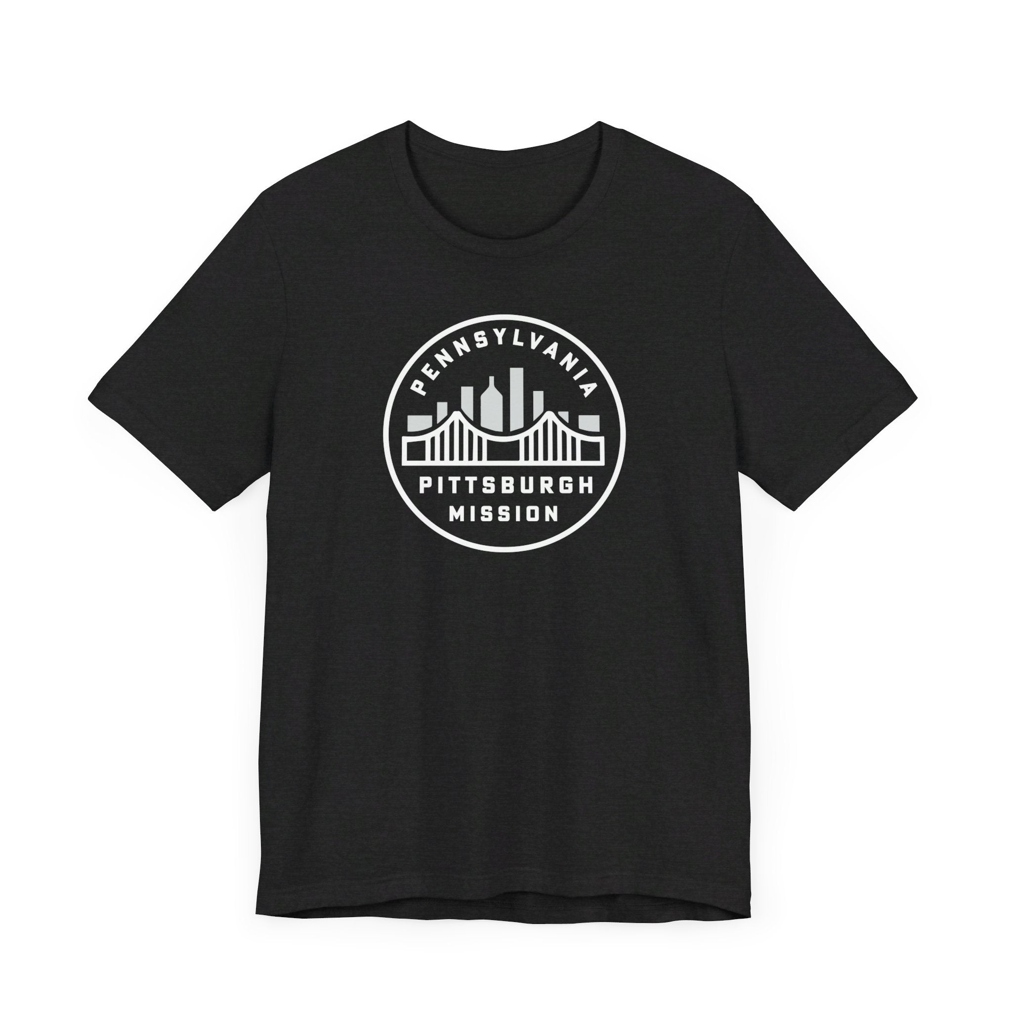 Pennsylvania Pittsburgh Mission Circular Monochrome Logo T-Shirt - Mission Wishlist - LDS Missionary Gift Store