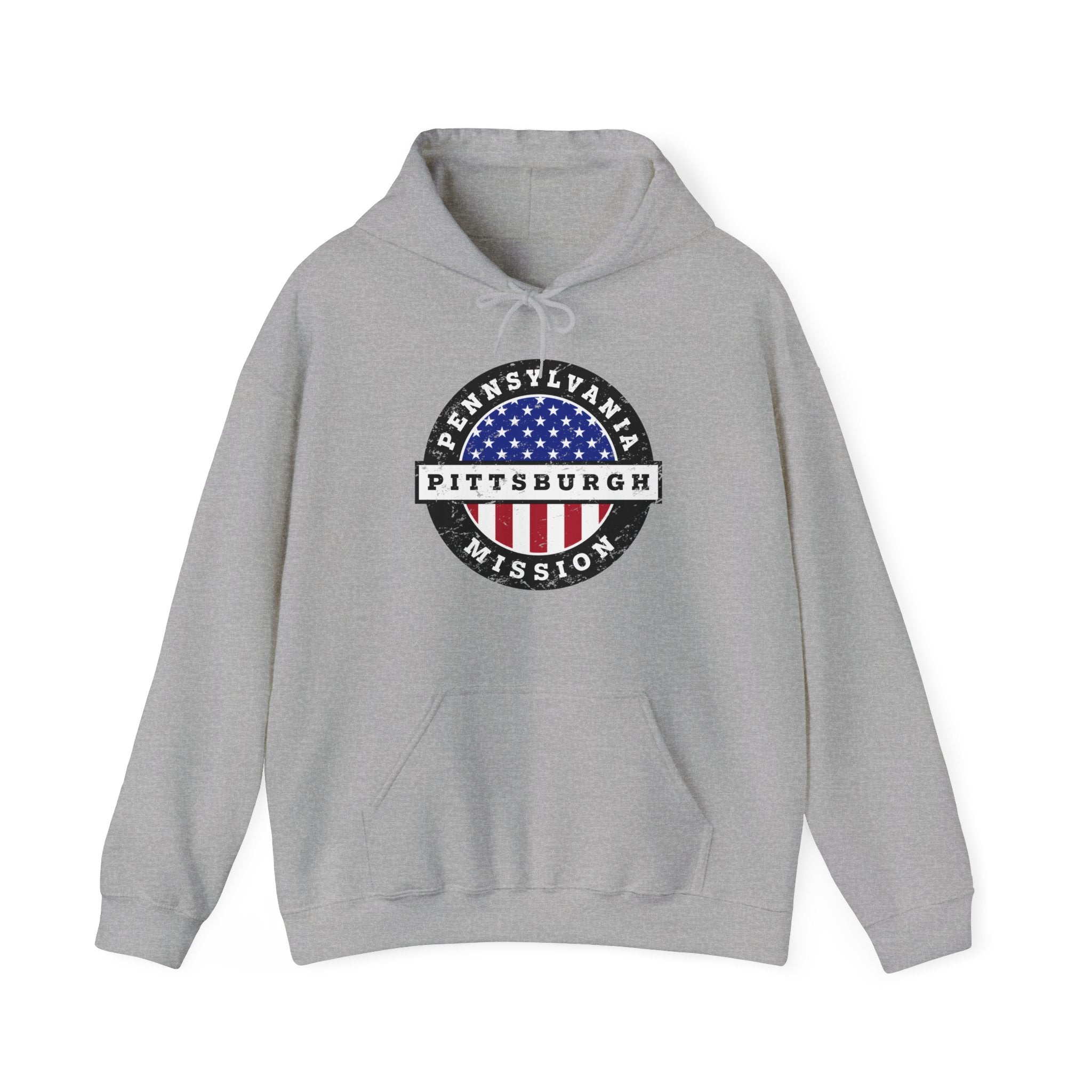 Pennsylvania Pittsburgh Mission Circular USA Flag Hoodie - Mission Wishlist - LDS Missionary Gift Store