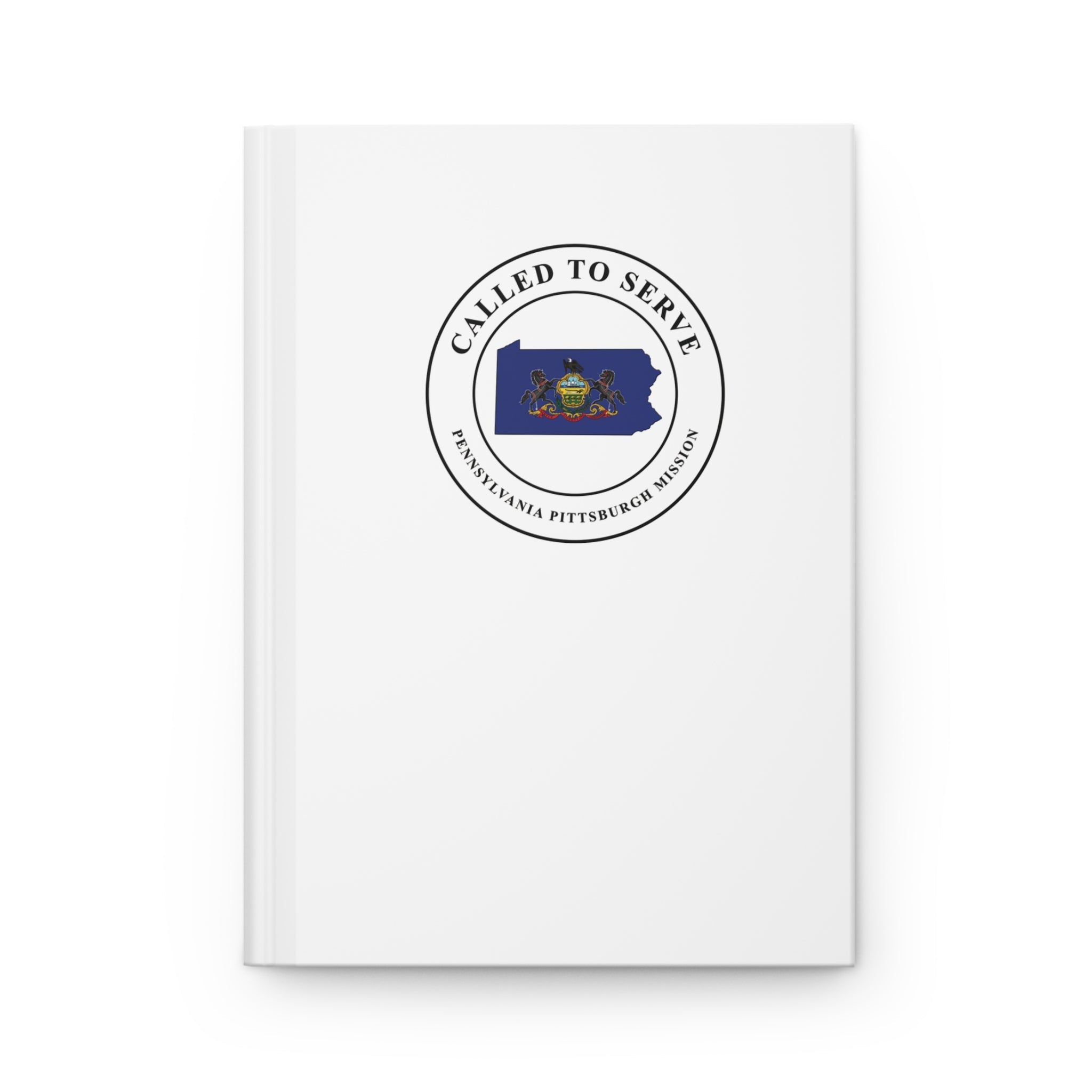 Pennsylvania Pittsburgh Mission Flag Map Called to Serve White Hardcover Journal Matte - Mission Wishlist - LDS Missionary Gift Store