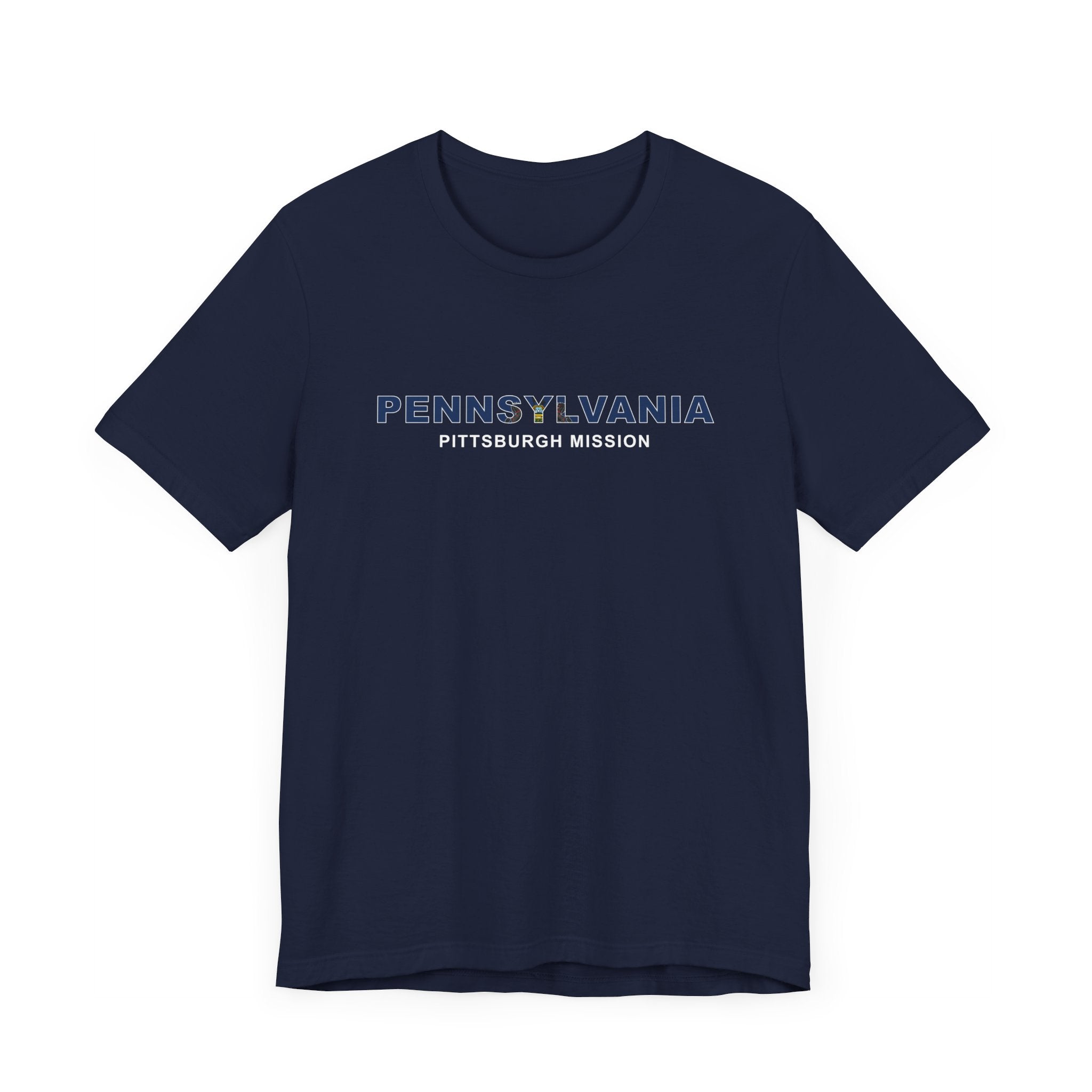Pennsylvania Pittsburgh Mission Flag Title T-shirt - Mission Wishlist - LDS Missionary Gift Store