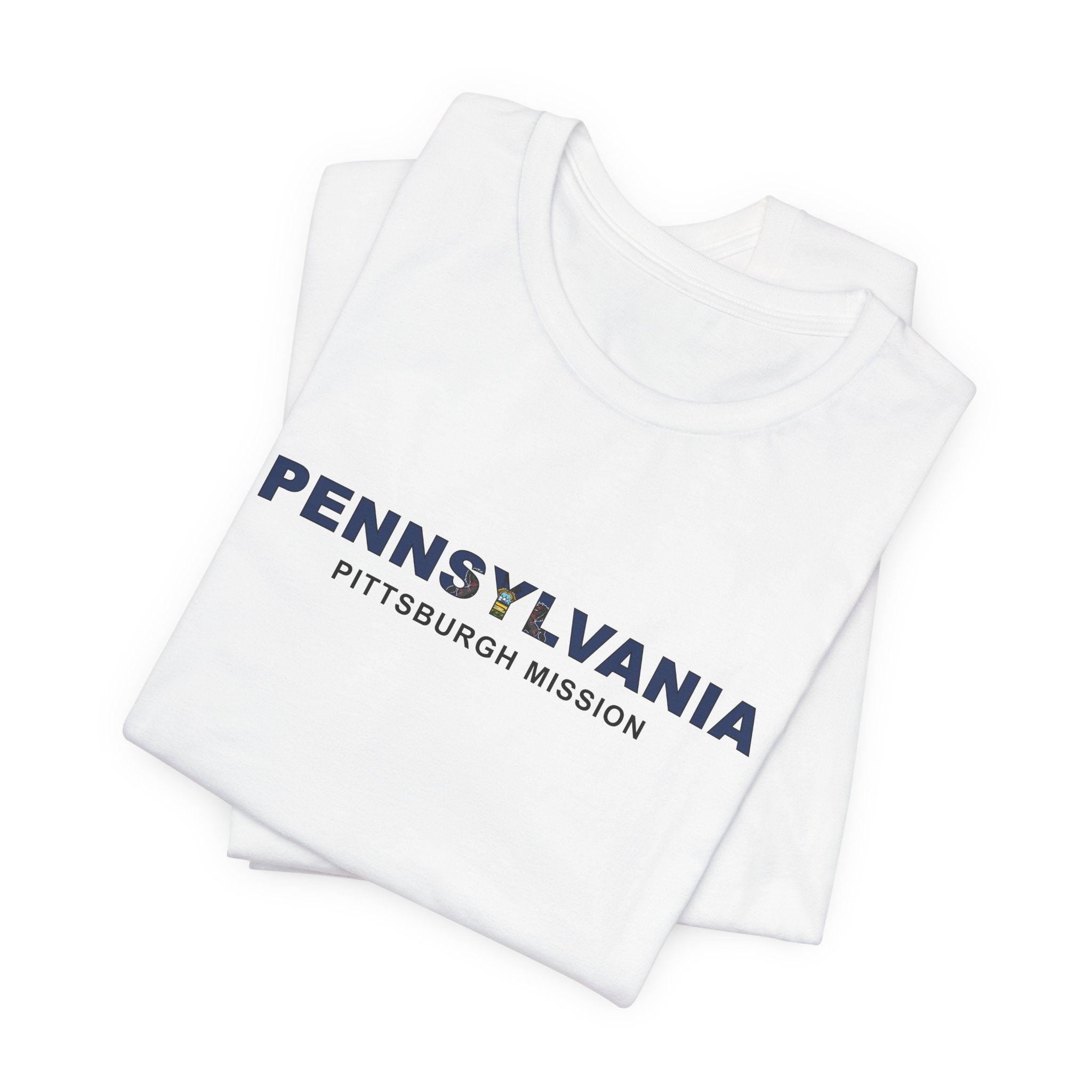 Pennsylvania Pittsburgh Mission Flag Title T-shirt - Mission Wishlist - LDS Missionary Gift Store