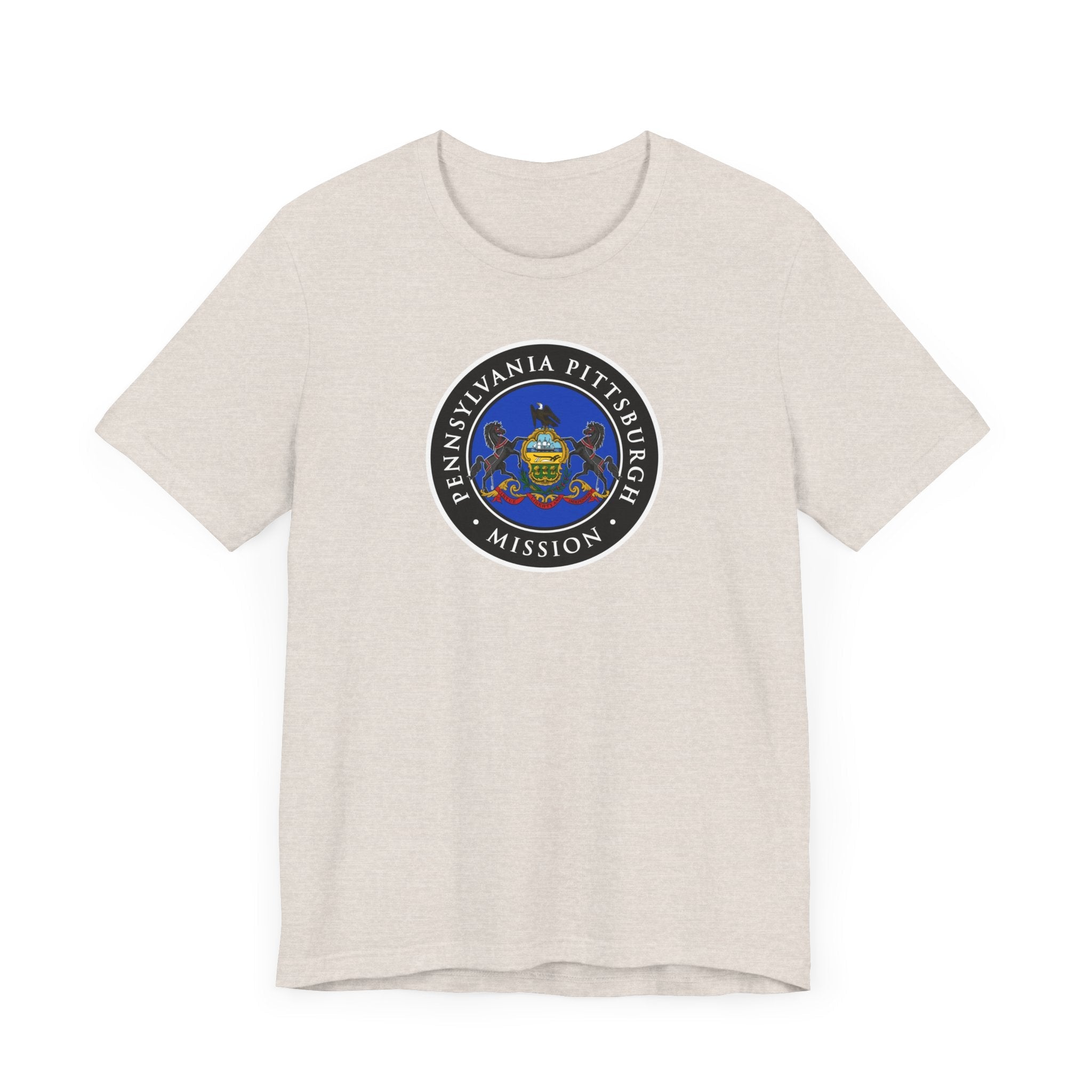 Pennsylvania Pittsburgh Mission State Flag Logo (Black Border) T-shirt - Mission Wishlist - LDS Missionary Gift Store